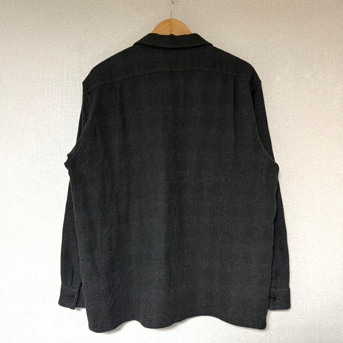 [3]코모리 COMOLI 울 캐시미어 체크 오픈 카라 셔츠 상품이미지3