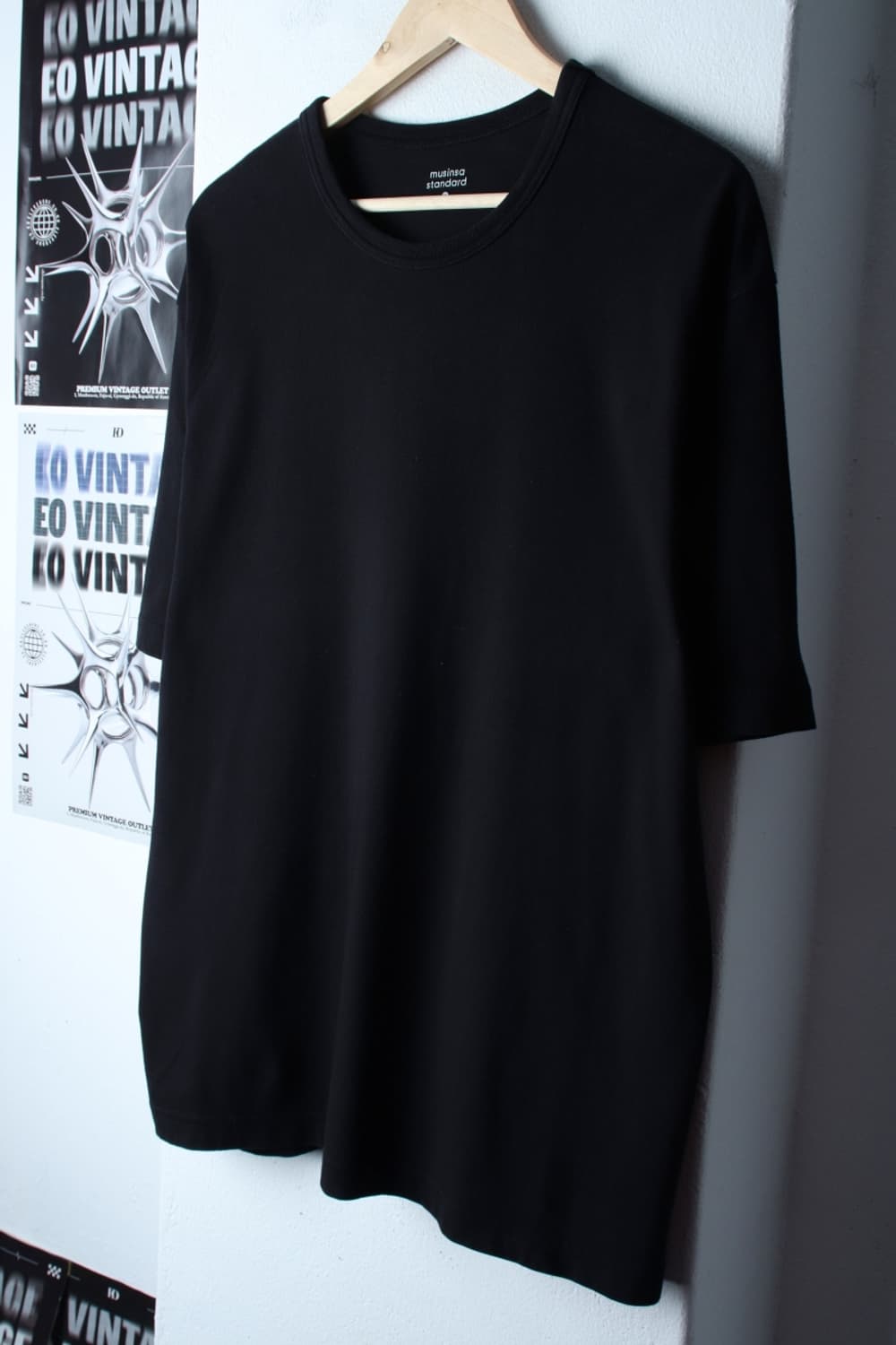 (XL-2XL) 무신사 스탠다드 반팔 티셔츠 블랙 무지 기본-H31382 상품이미지1