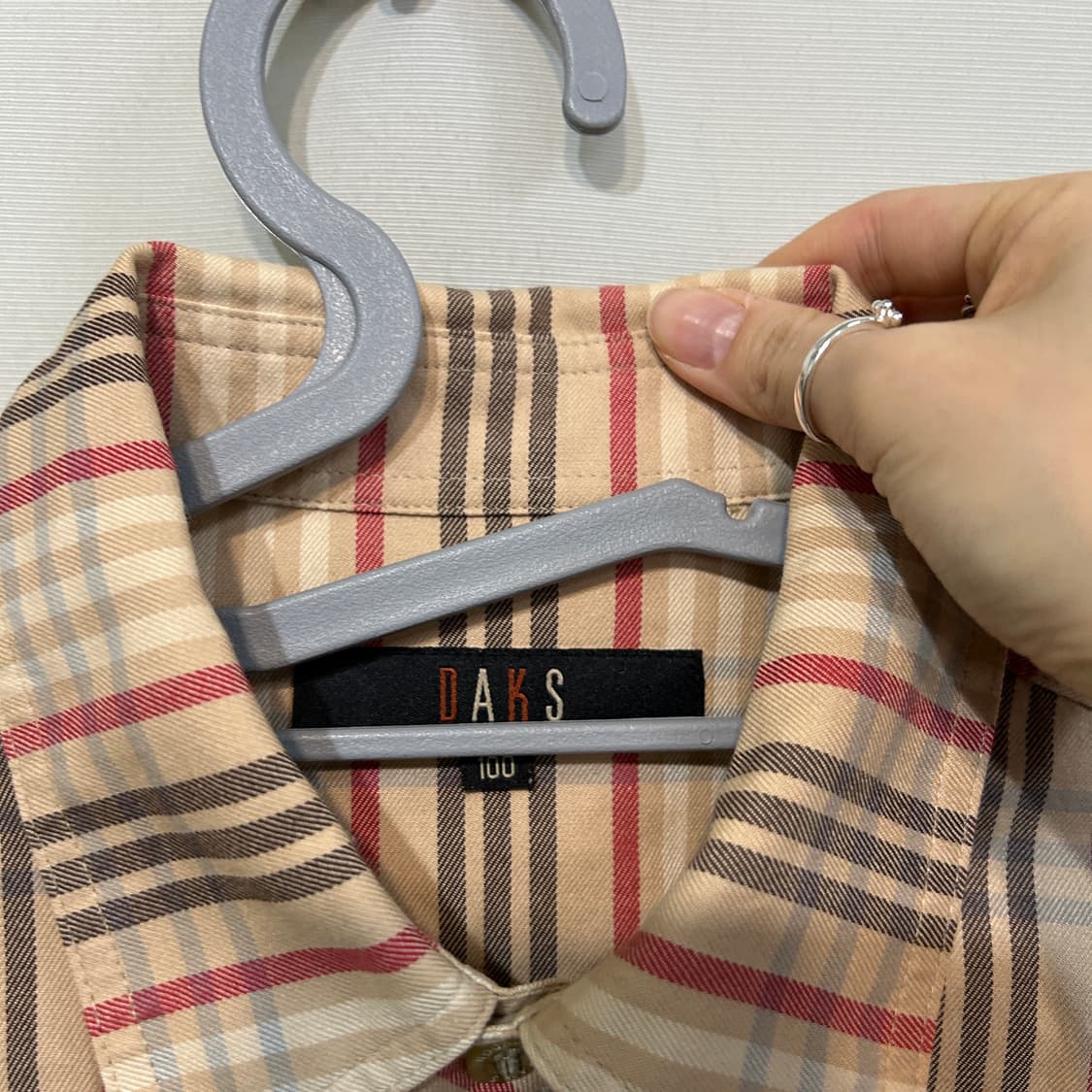 닥스 남성 체크 셔츠 남방 100  상품이미지2