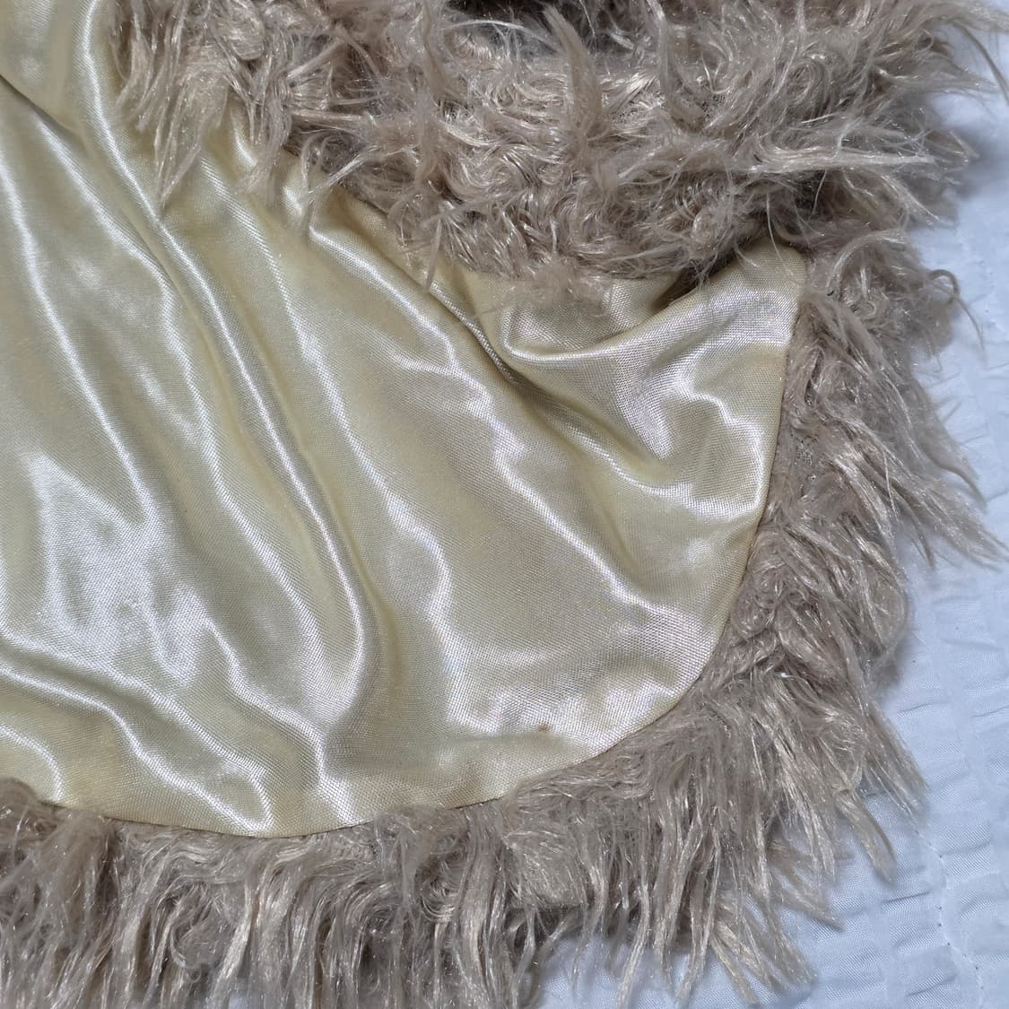 일본빈티지)브라운 라떼히메갸루st 모리걸 인조퍼 로맨틱 베스트겨울조끼 상품이미지5