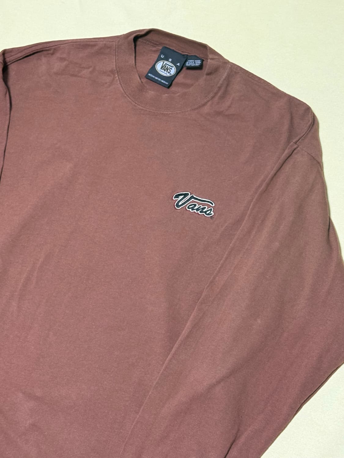 반스 스크립트 로고 롱슬리브 티셔트 90 usa fabric 상품이미지4