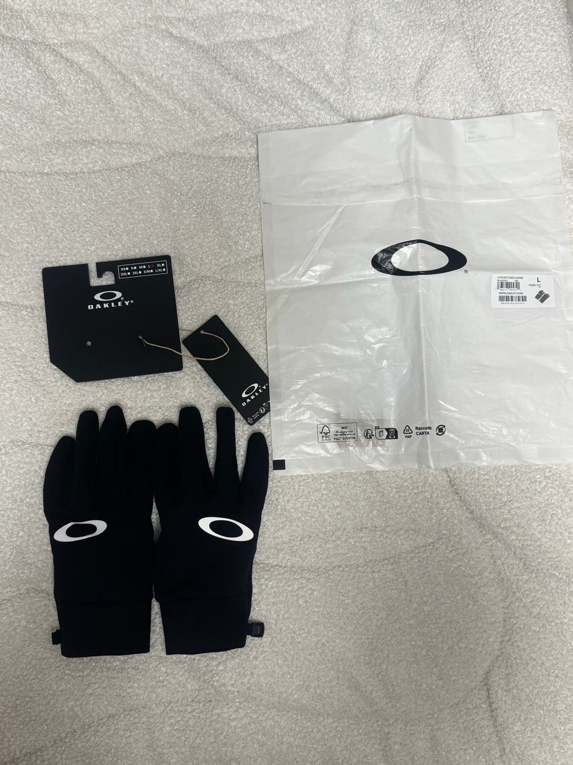 Q 오클리 플리스 장갑 블랙 (스마트폰 터치 0) 상품이미지1