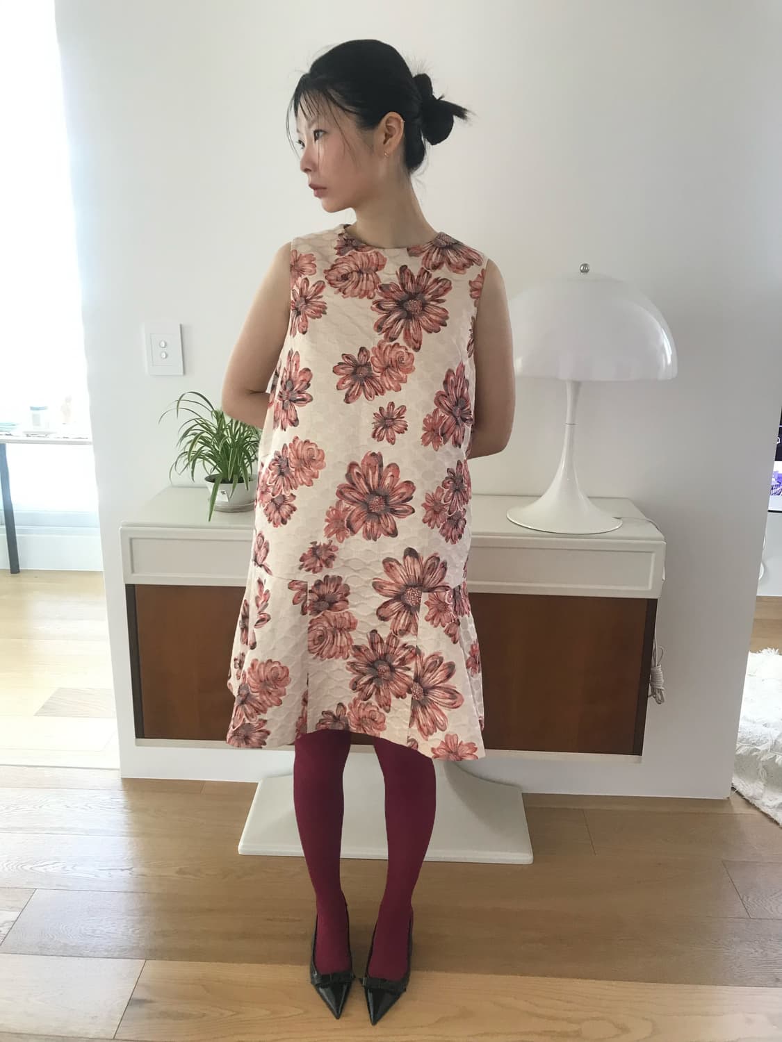vintage flower pattern one-piece 상품이미지3