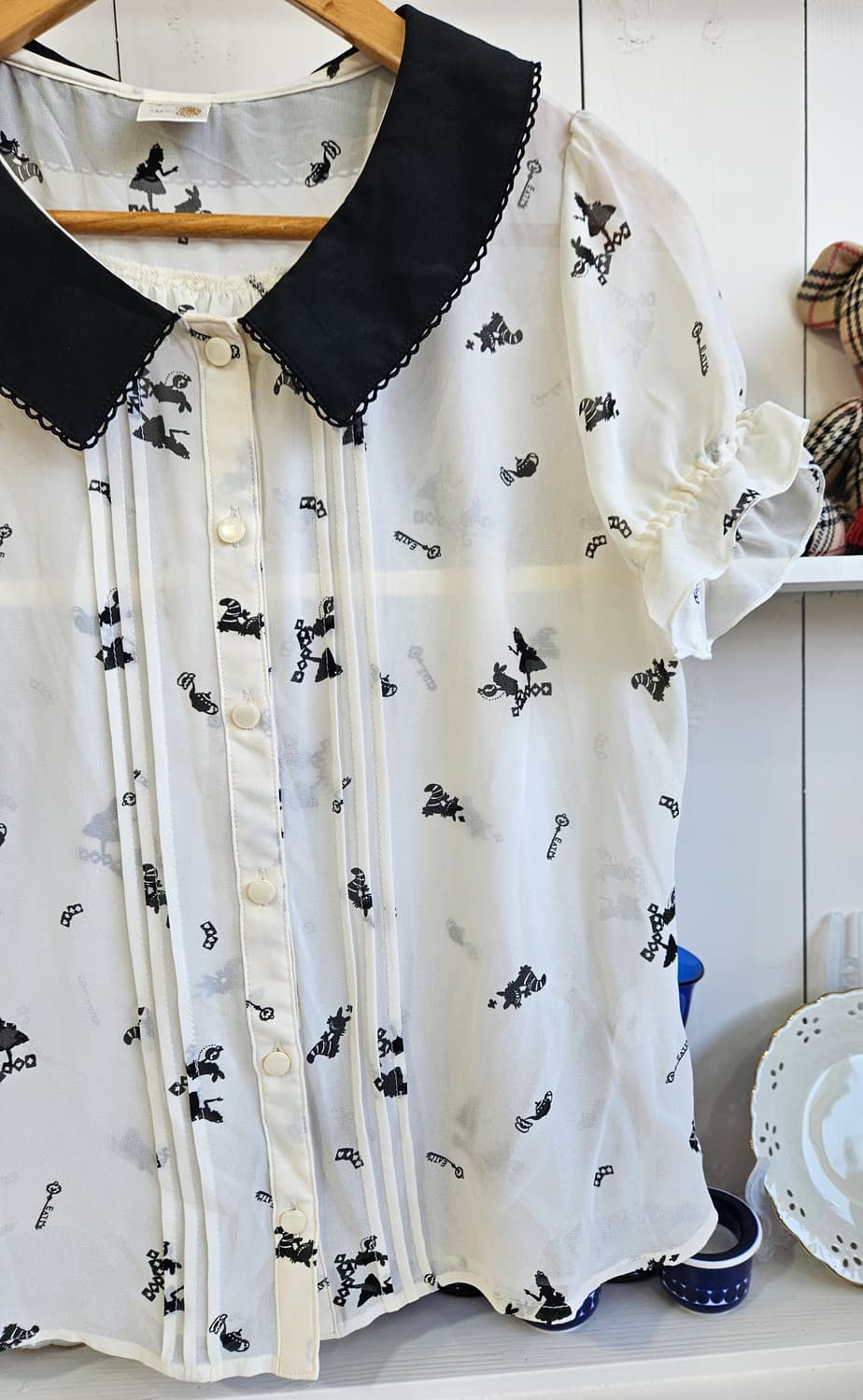 (ARROW) 앨리스 프린팅 빅카라 쉬폰 블라우스 상품이미지4