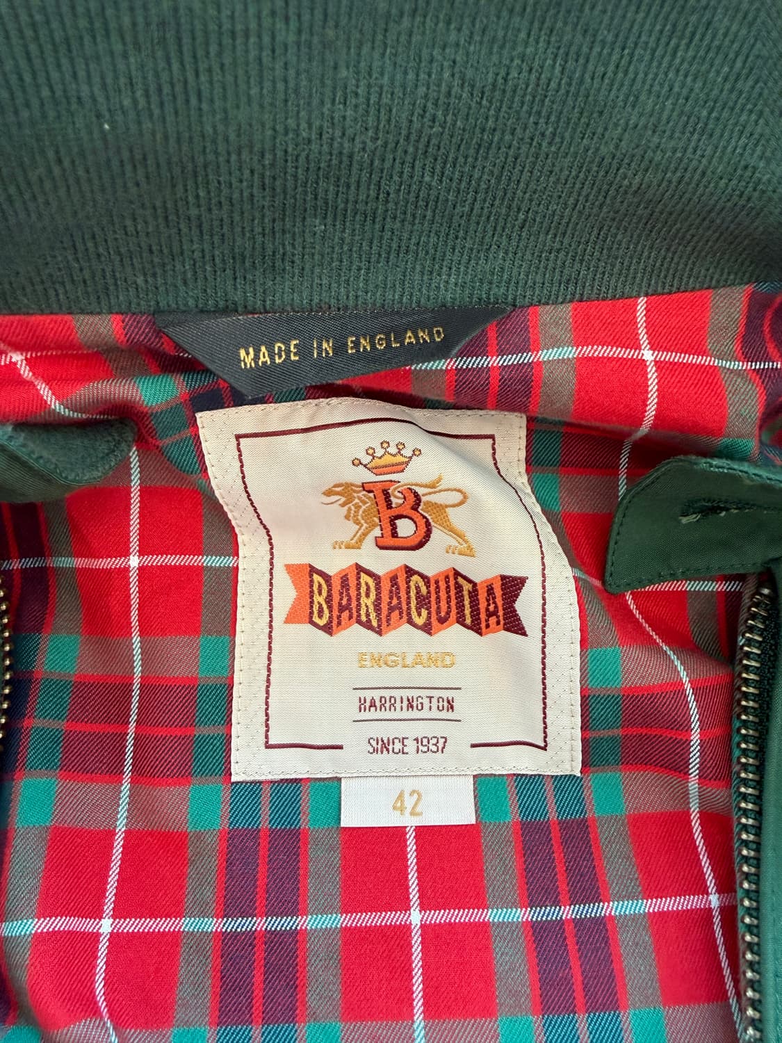 바라쿠타 g9 헤링턴 자켓 그린 42(100-105) 상품이미지5