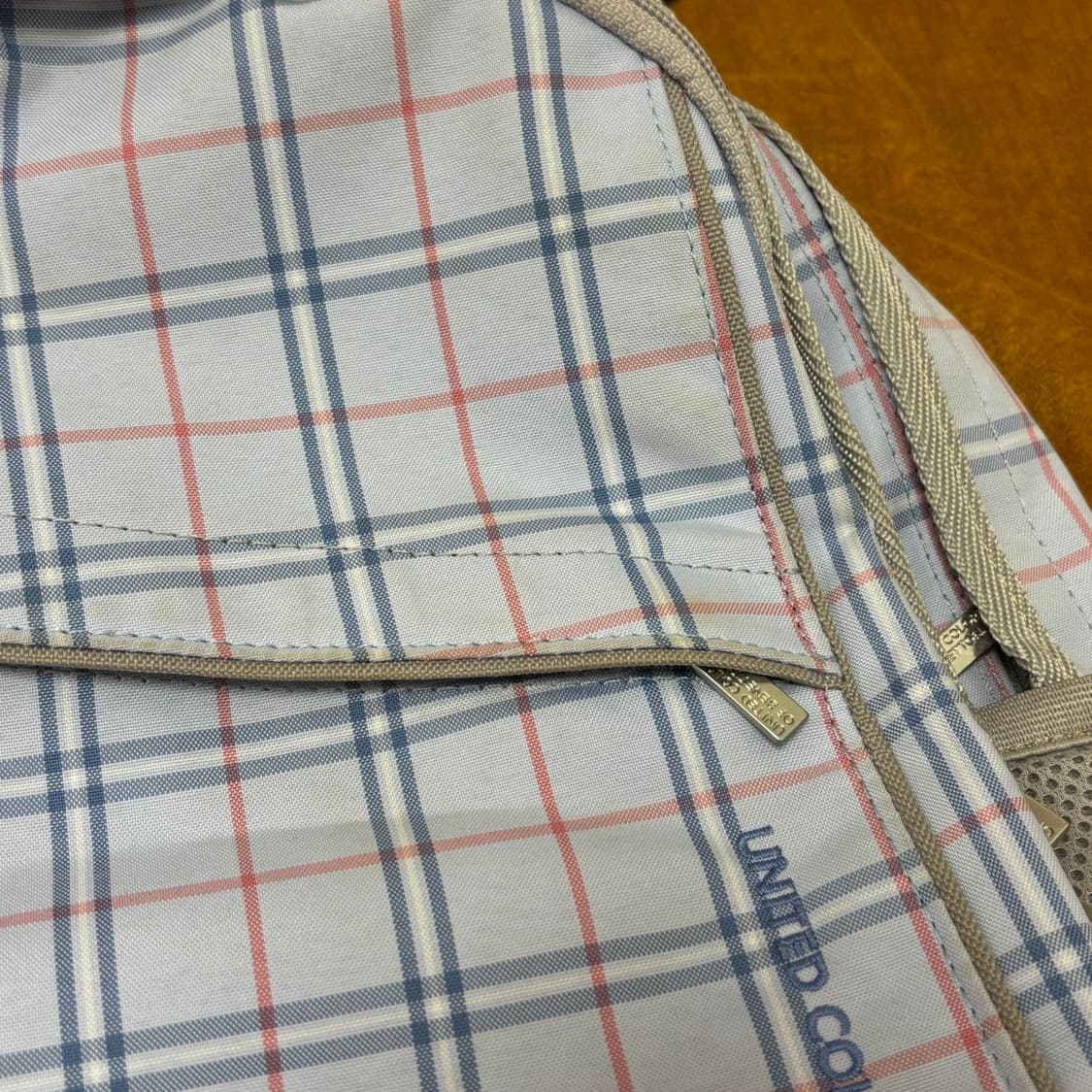 Benetton 베이비블루 체크 백팩🩵🪽 상품이미지7