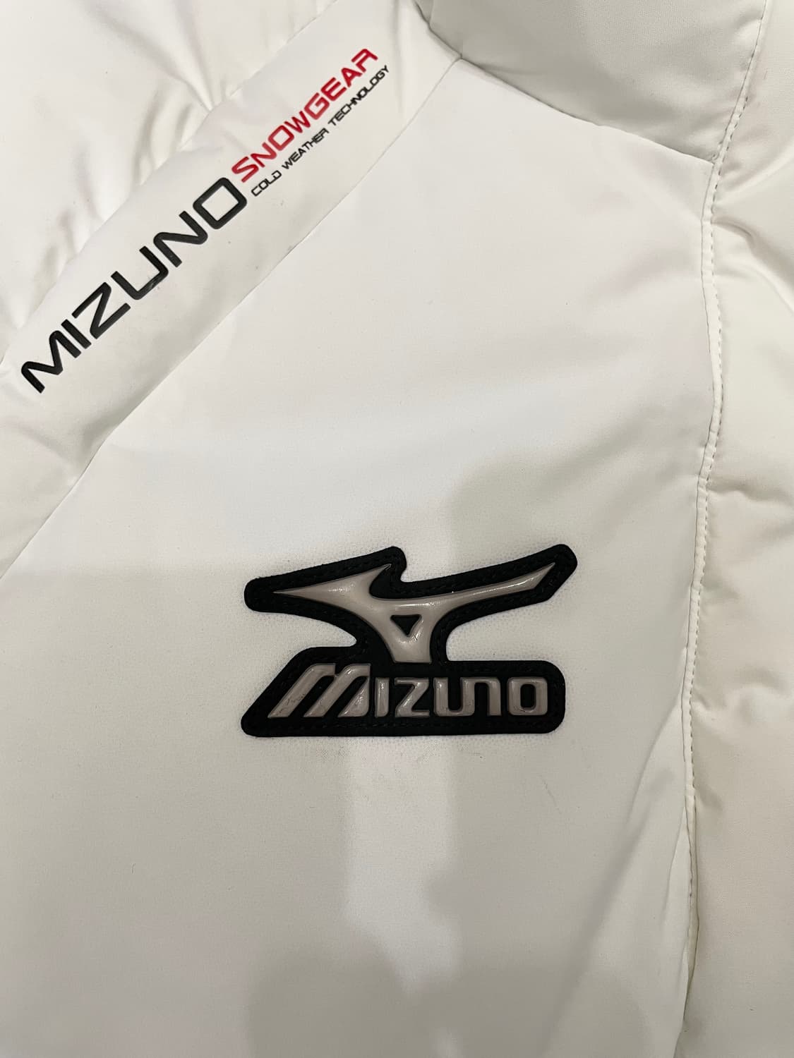 미즈노 MIZUNO 스노우기어 다운 패딩 자켓 화이트 상품이미지7