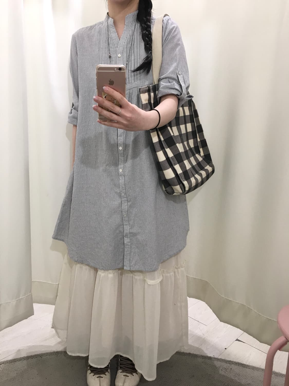 Soft Ivory Tiered Skirt 상품이미지2