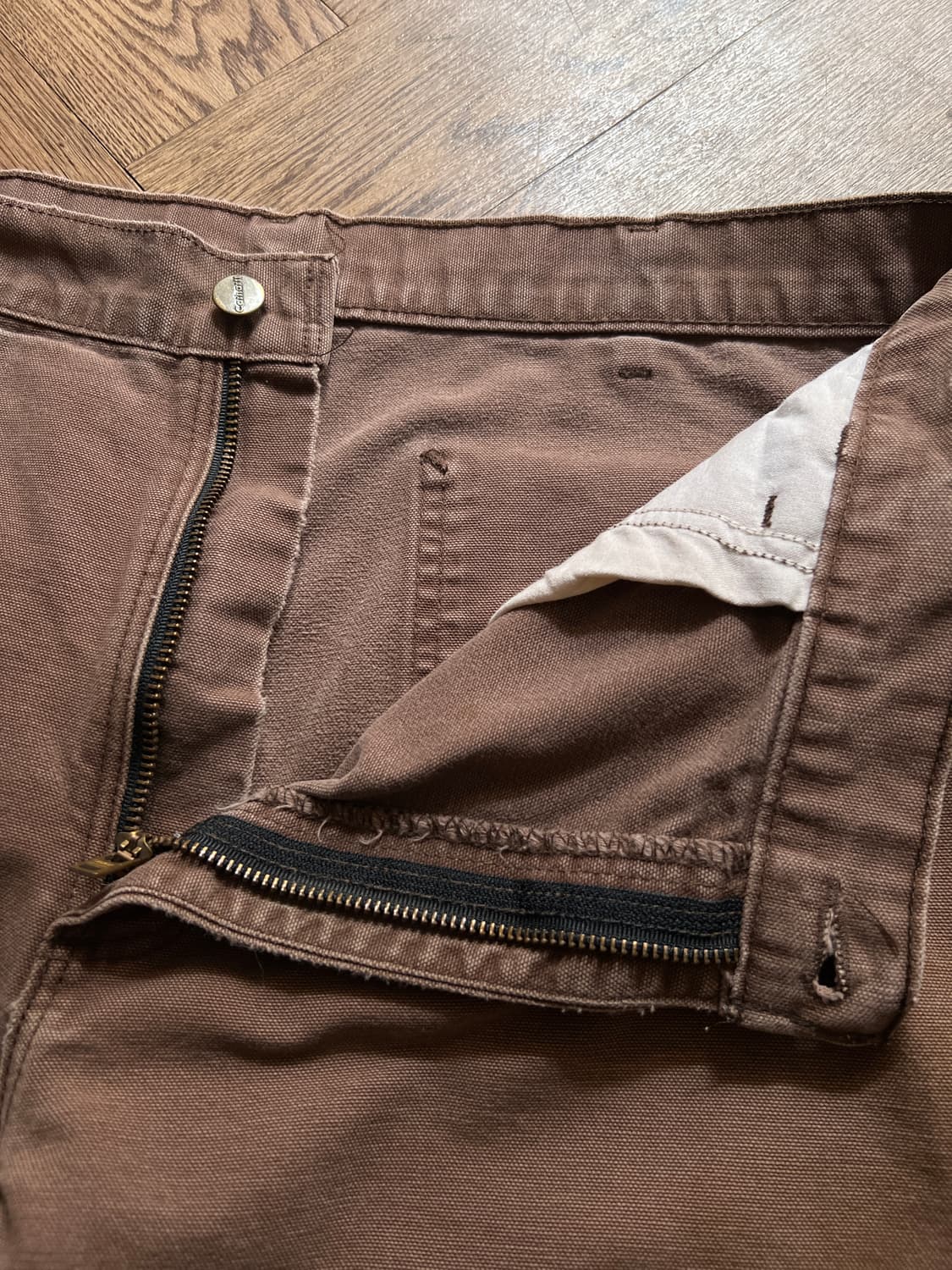 [36]칼하트 Made in USA 다크브라운 카펜터 워크 팬츠 상품이미지3