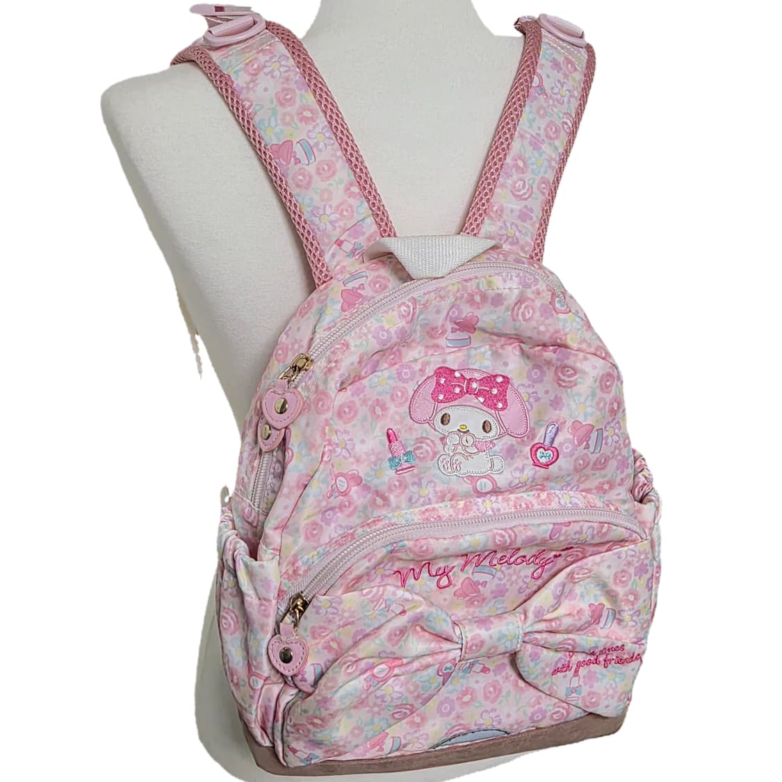 산리오 고전 마이멜로디 히메갸루 리즈리사 베이비핑크 백팩 가방 상품이미지2