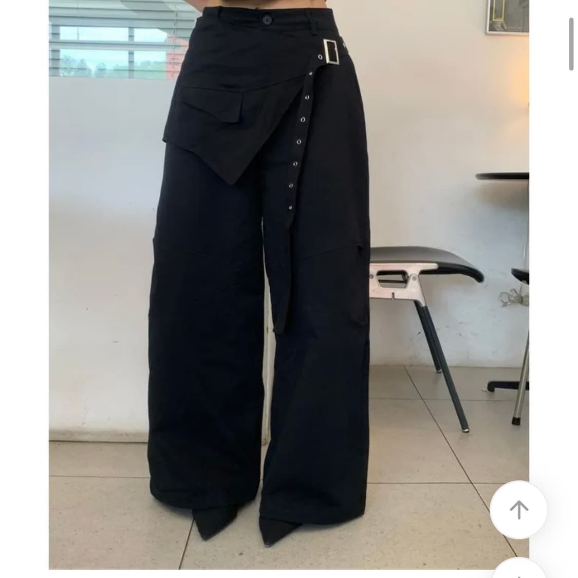 랩스커트팬츠 블랙 L 상품이미지1