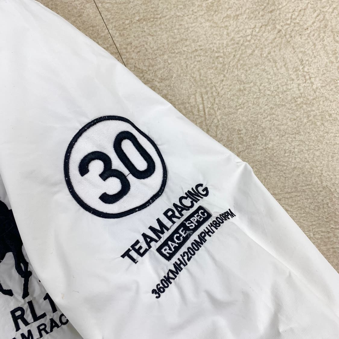 폴로 빅포니 화이트 자수 레이싱 나일론 자켓 (100) 상품이미지8