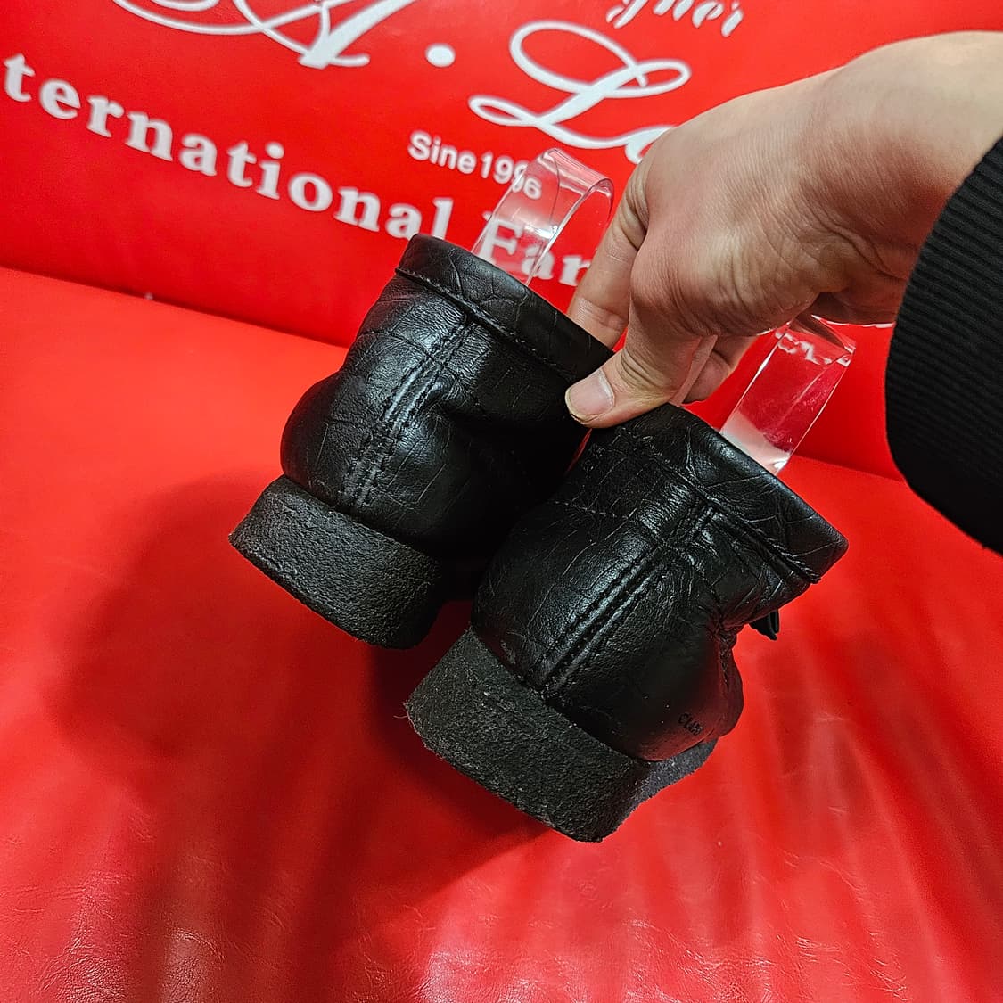 클락스 왈라비 크로커 패턴 가죽 부츠 41size 상품이미지5