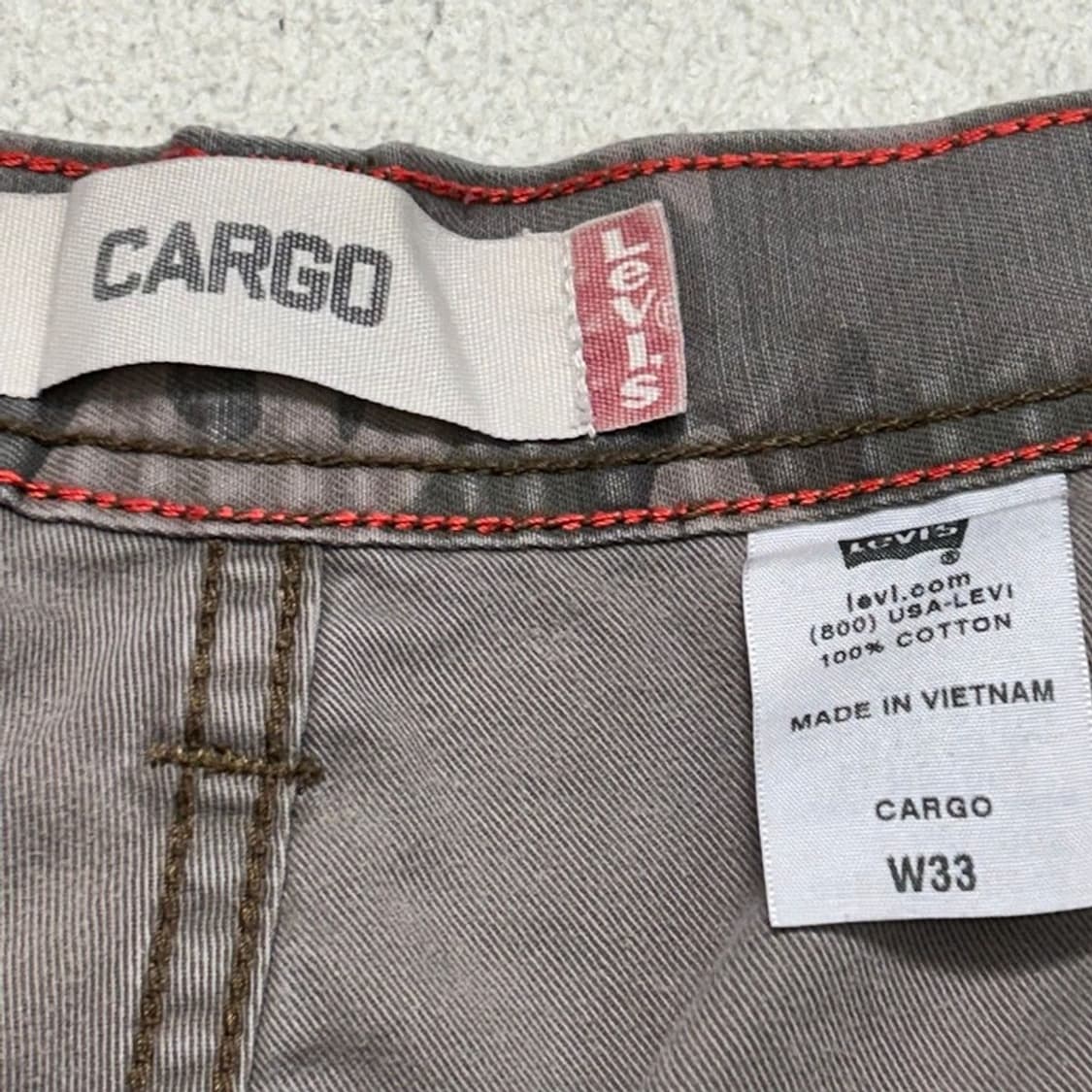 LEVI'S 카모팬츠 카고 하프 팬츠 W33 상품이미지4