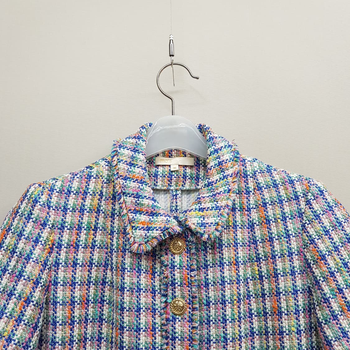 마쥬 MAJE  멀티 컬러 트위드 반팔 원피스 36사이즈 상품이미지3