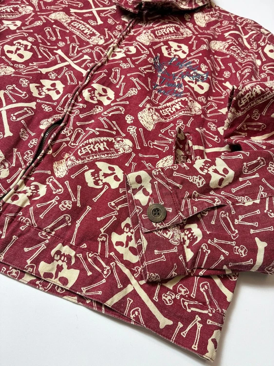 레프라 Leflah 스컬 패턴 하와이안 워크 자켓 PN8878 상품이미지4