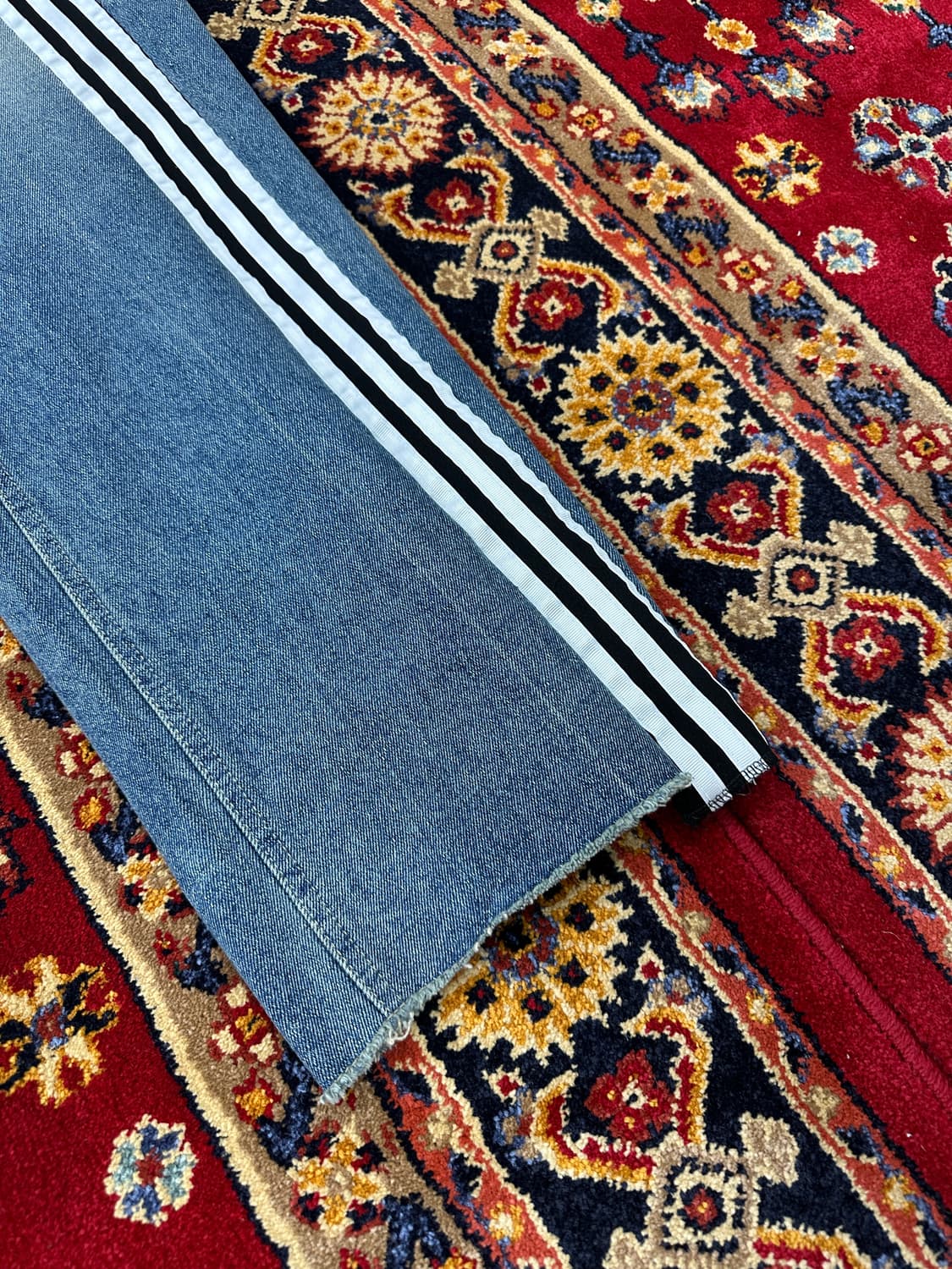 컷팅 삼선줄 커스텀 데님 팬츠 상품이미지8