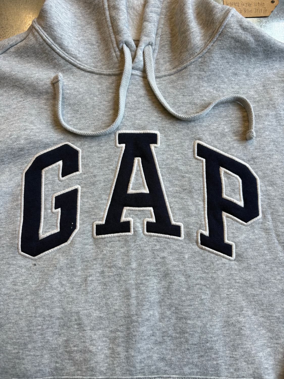 갭 GAP 그레이 자수 후디 상품이미지1