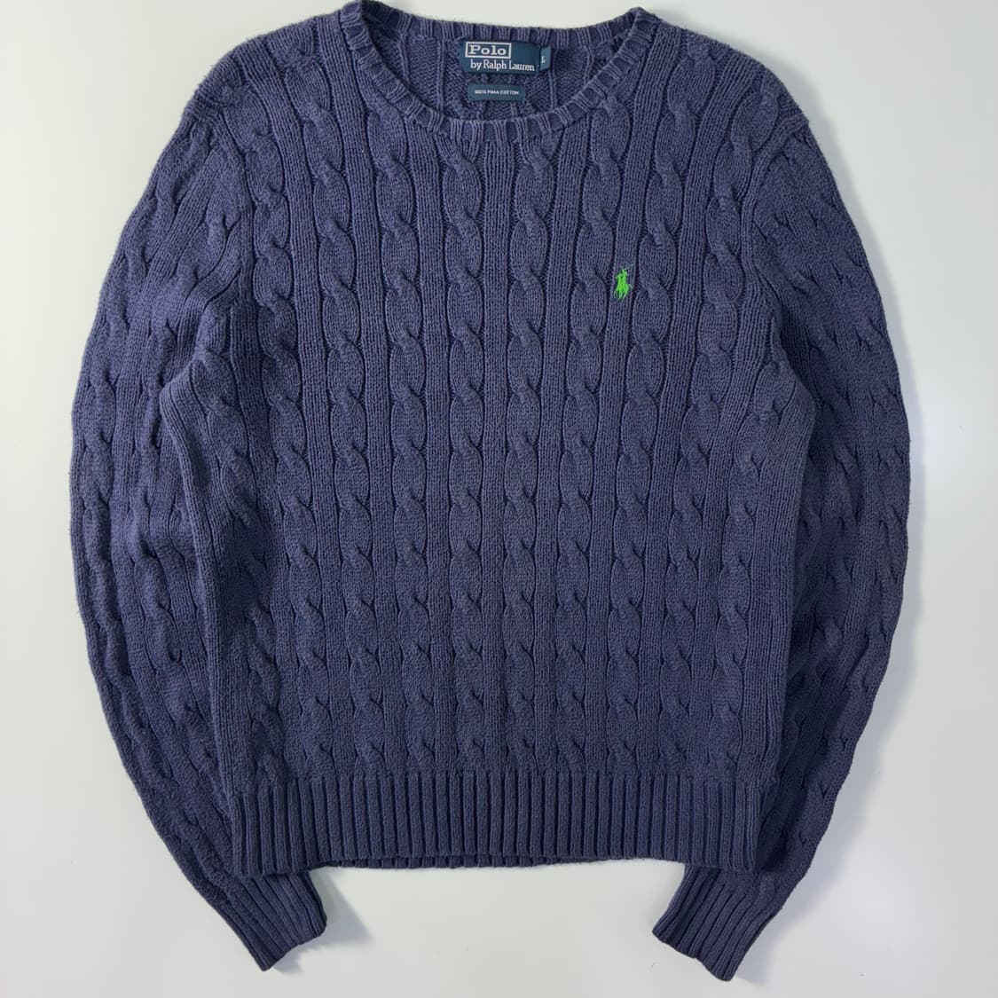 Polo 폴로 랄프로렌 피그먼트 네이비 케이블 니트 상품이미지1