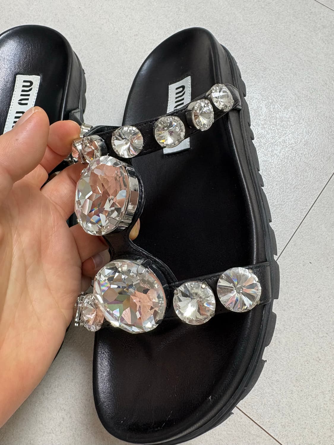 미우미우 크리스탈 슬리퍼 37사이즈 상품이미지7