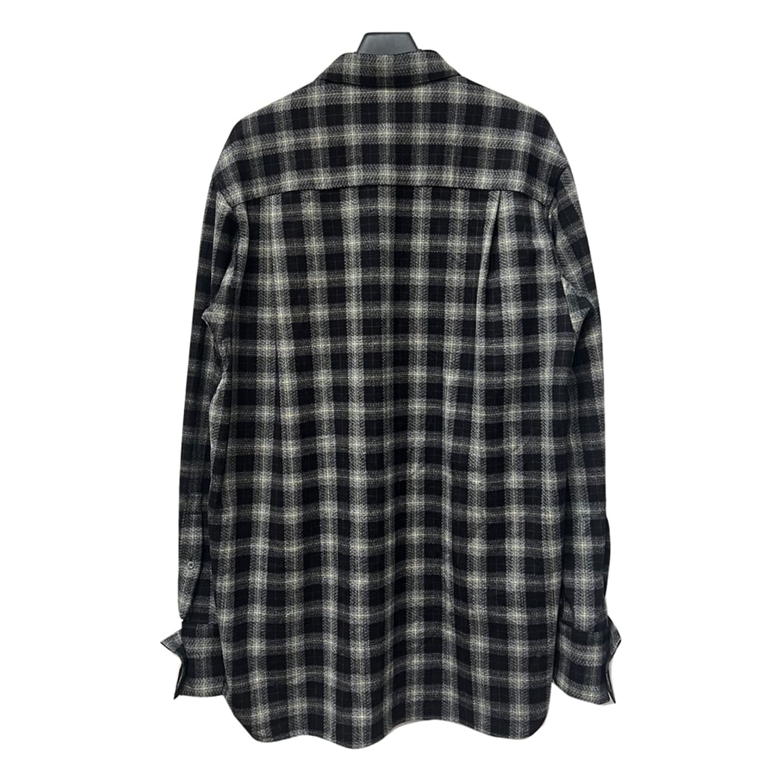 솔리드옴므 오버핏 언발란스 컷 오프 플란넬 체크 셔츠 110 상품이미지2