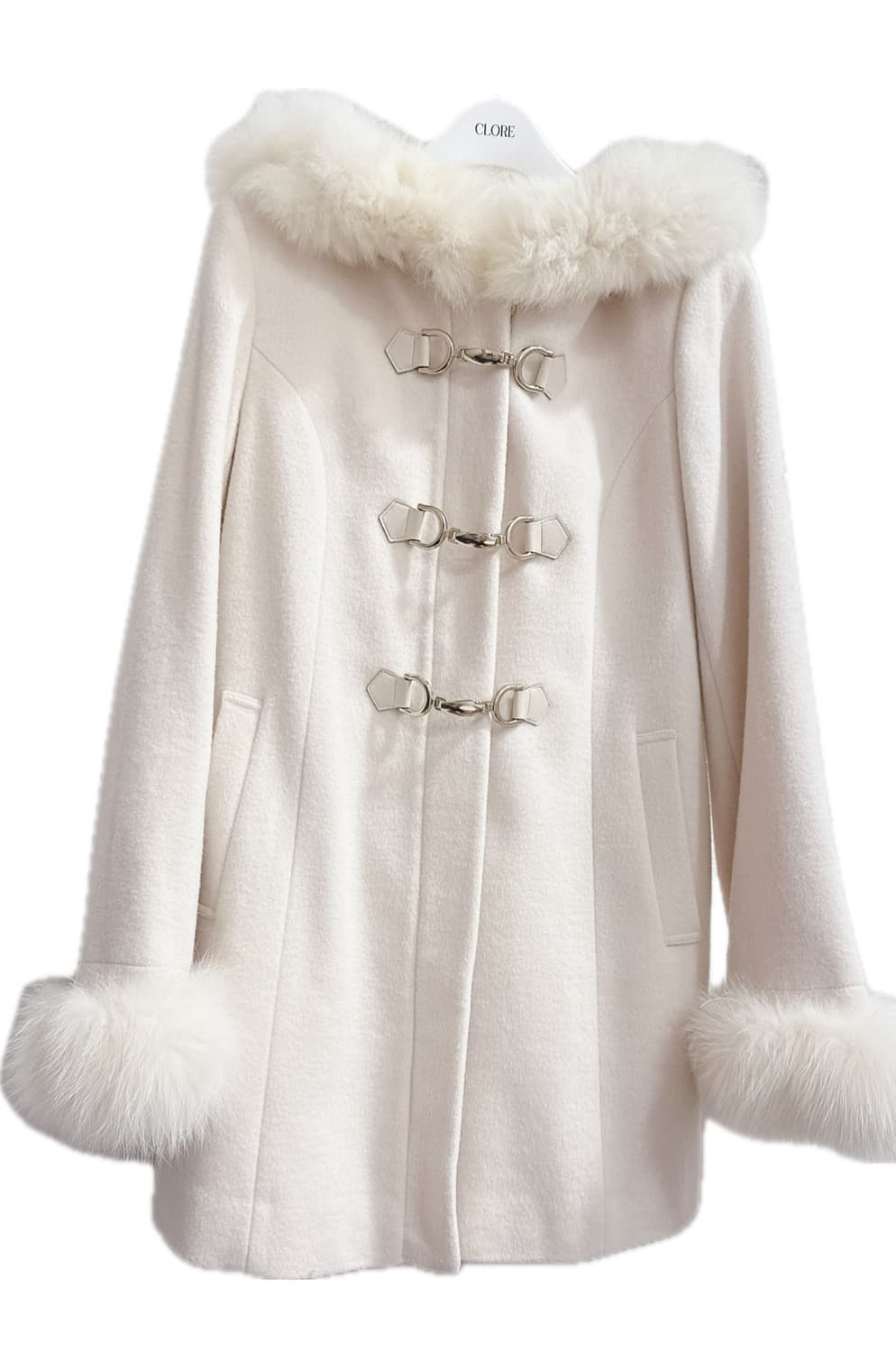 세실맥비 베이비핑크 더플 폭스퍼 코트 떡볶이 코트 Cecil McBee 상품이미지3