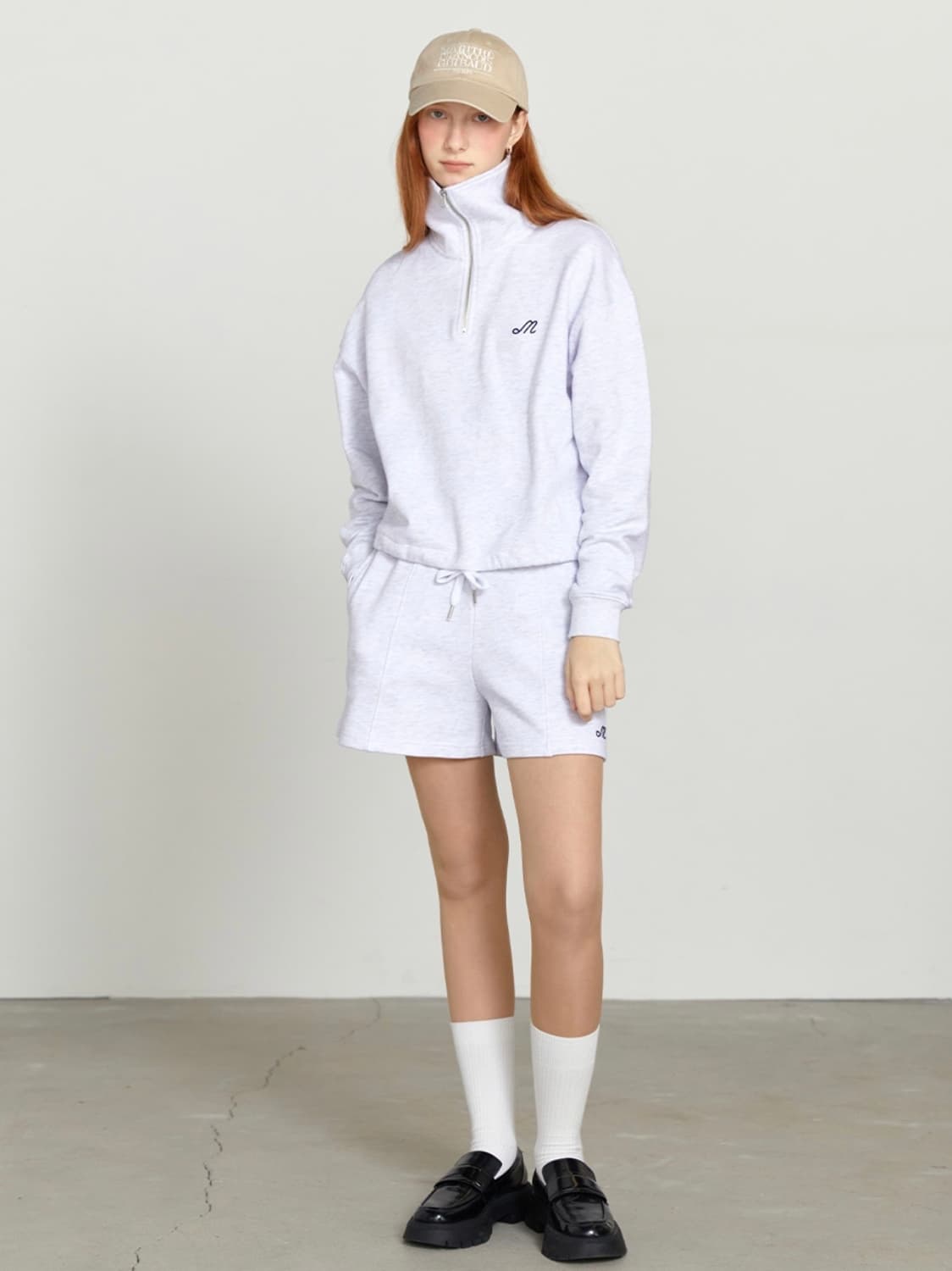 마르디 메크르디 하프집업&반바지 세트 상품이미지1