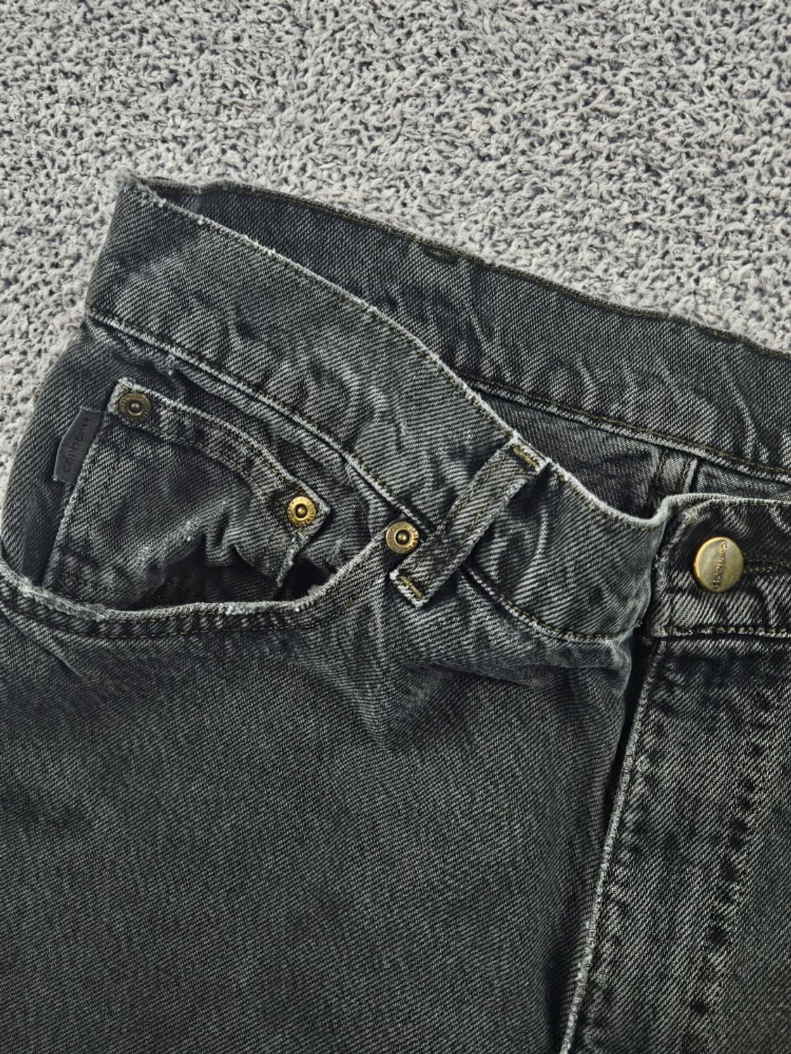 칼하트 블랙 다이드 커스텀 데님 워크 팬츠 (34X34) / 10610 상품이미지7