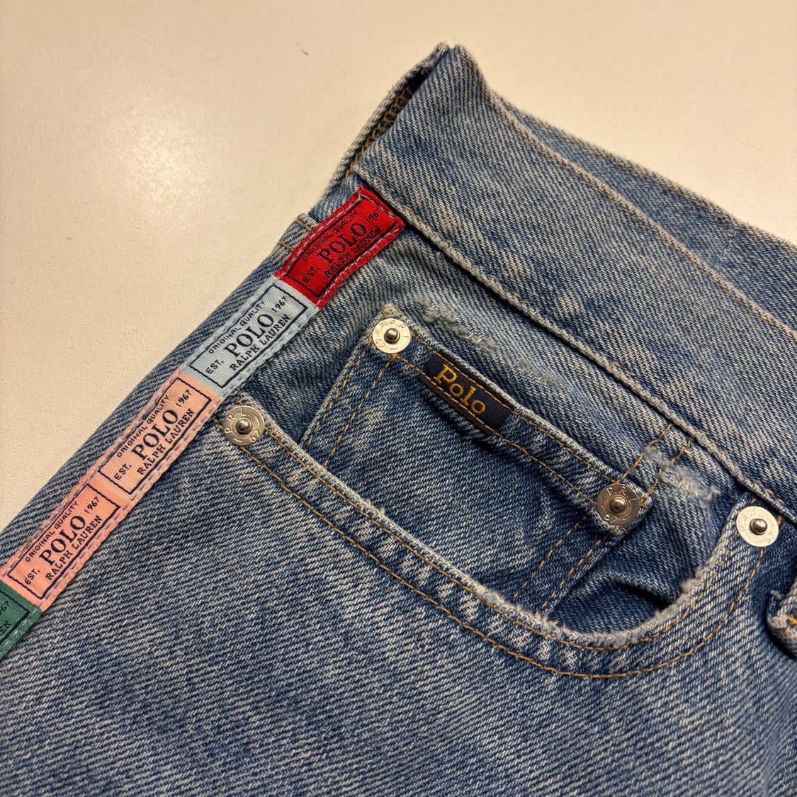 [26] 폴로 랄프로렌 라벨 사이드 로고 데님 팬츠 청바지 B931 상품이미지6