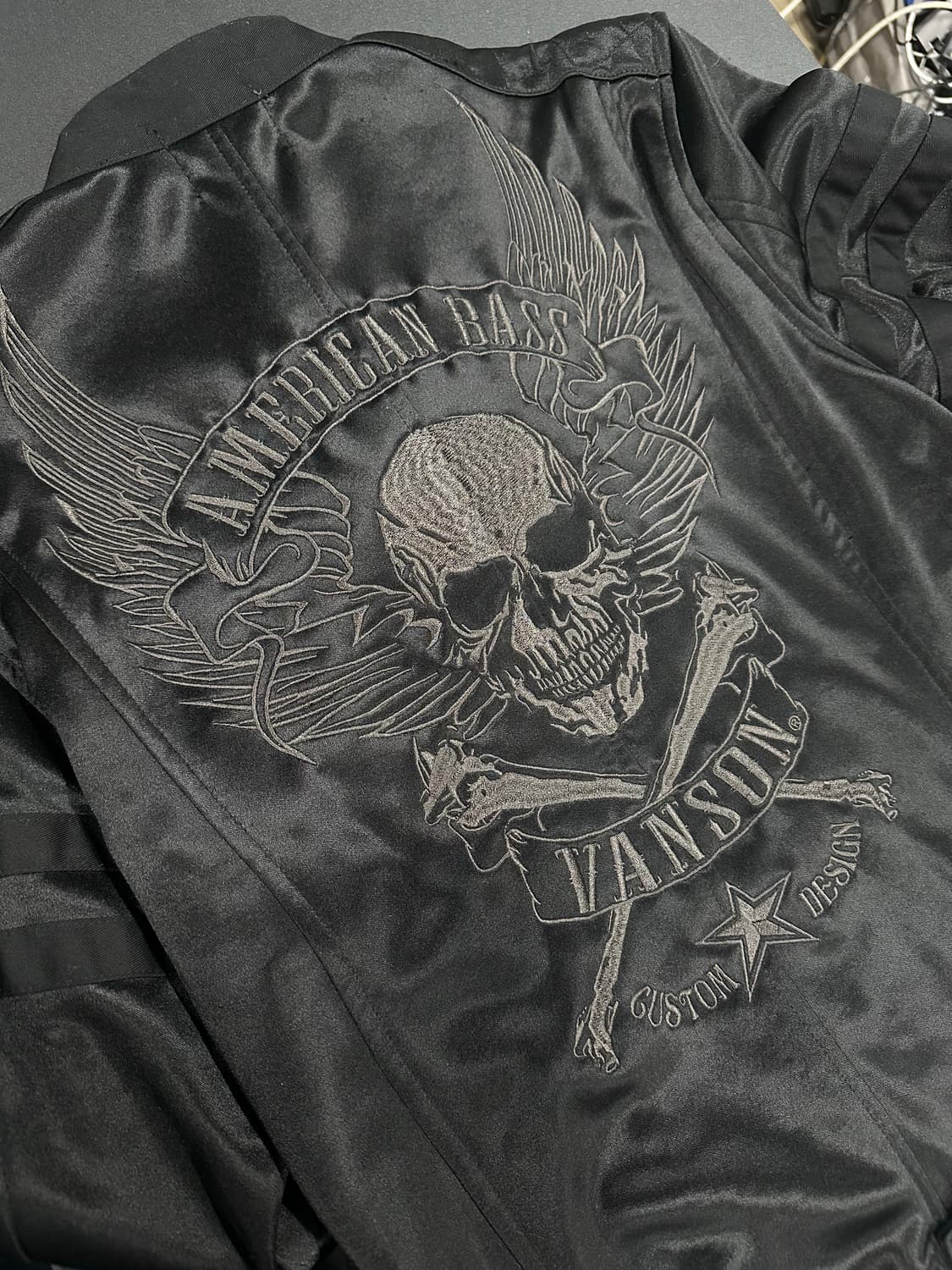 벤슨 스컬자수 넥버클 레이싱 자켓 상품이미지4