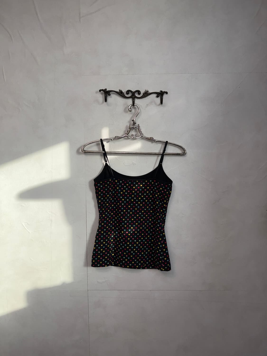 Black color mix heart pattern sleeveless 상품이미지3