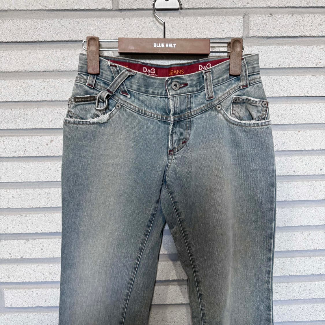 돌체 앤 가바나 청바지 워싱 부츠컷 디테일 데님 상품이미지3