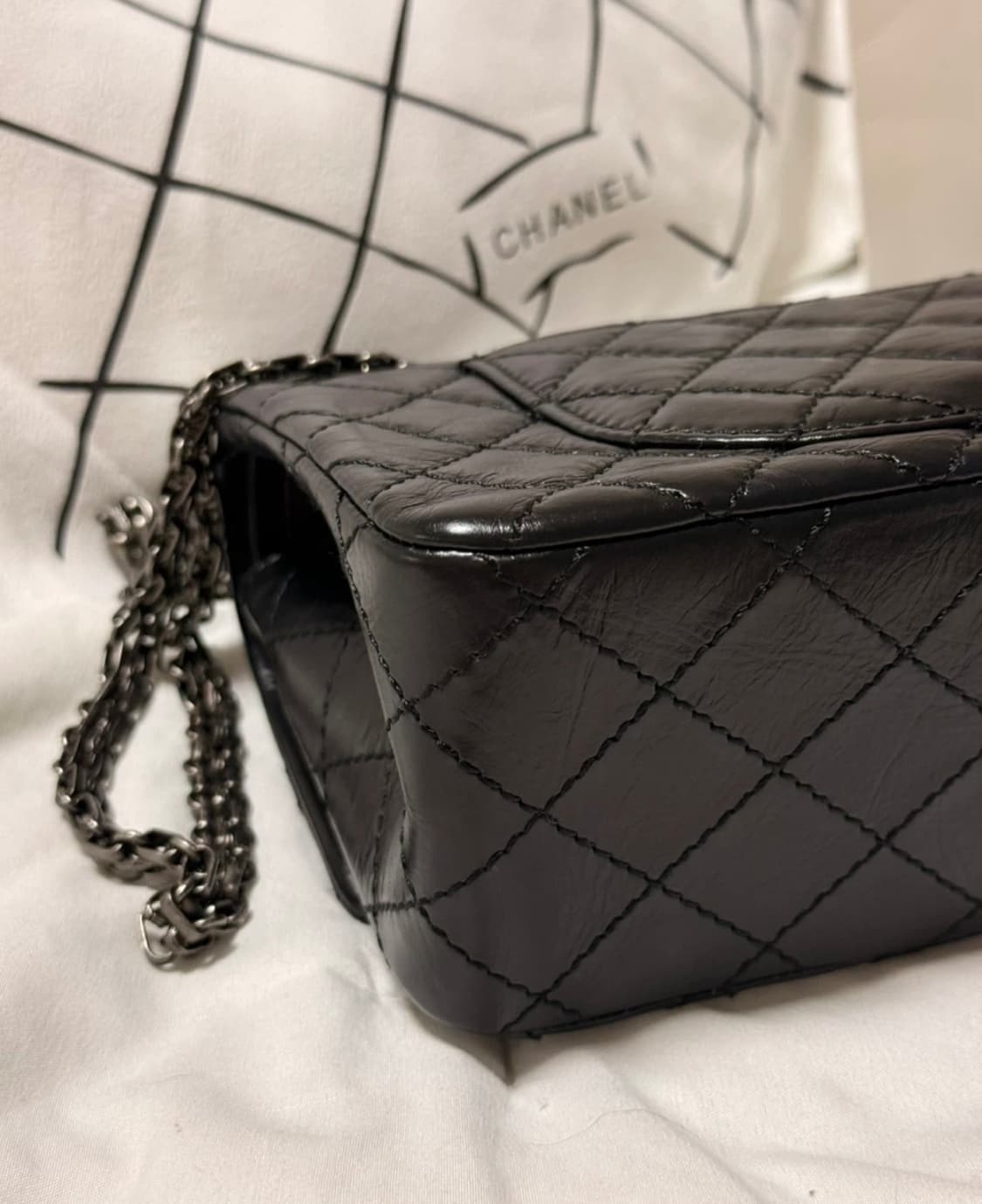 샤넬2.55 스몰블랙은장 상품이미지5