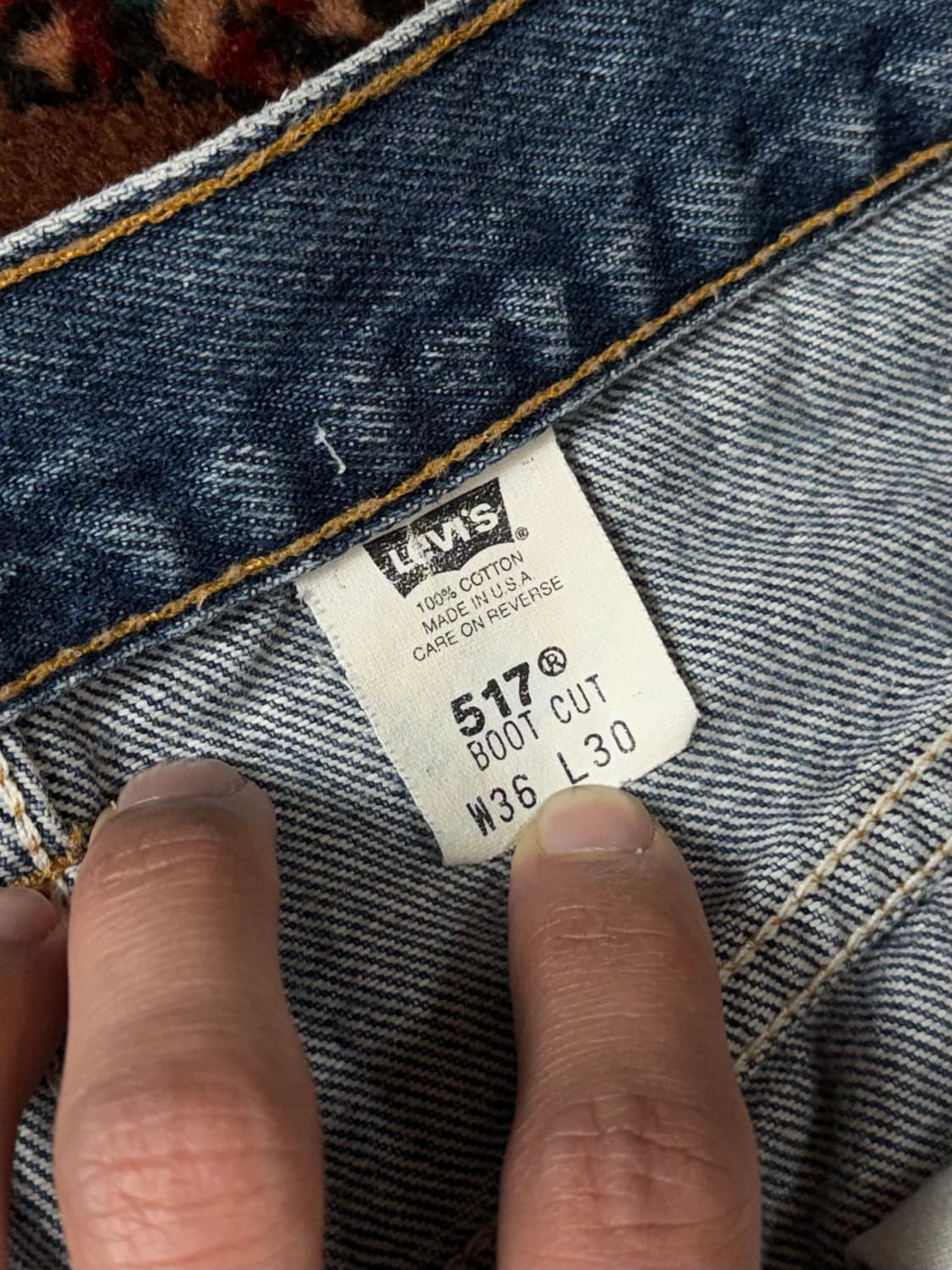 90’s USA 빈티지 리바이스 517 오렌지탭 부츠컷 리바이스 청바지 상품이미지9