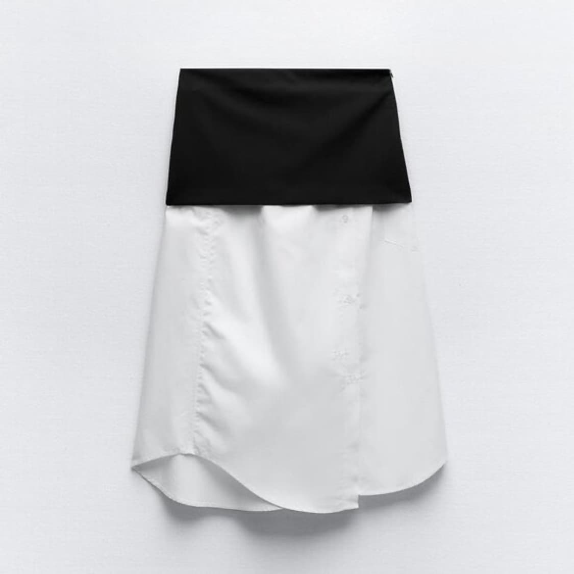 ZARA 콘트라스트 포플린 미디스커트 상품이미지7