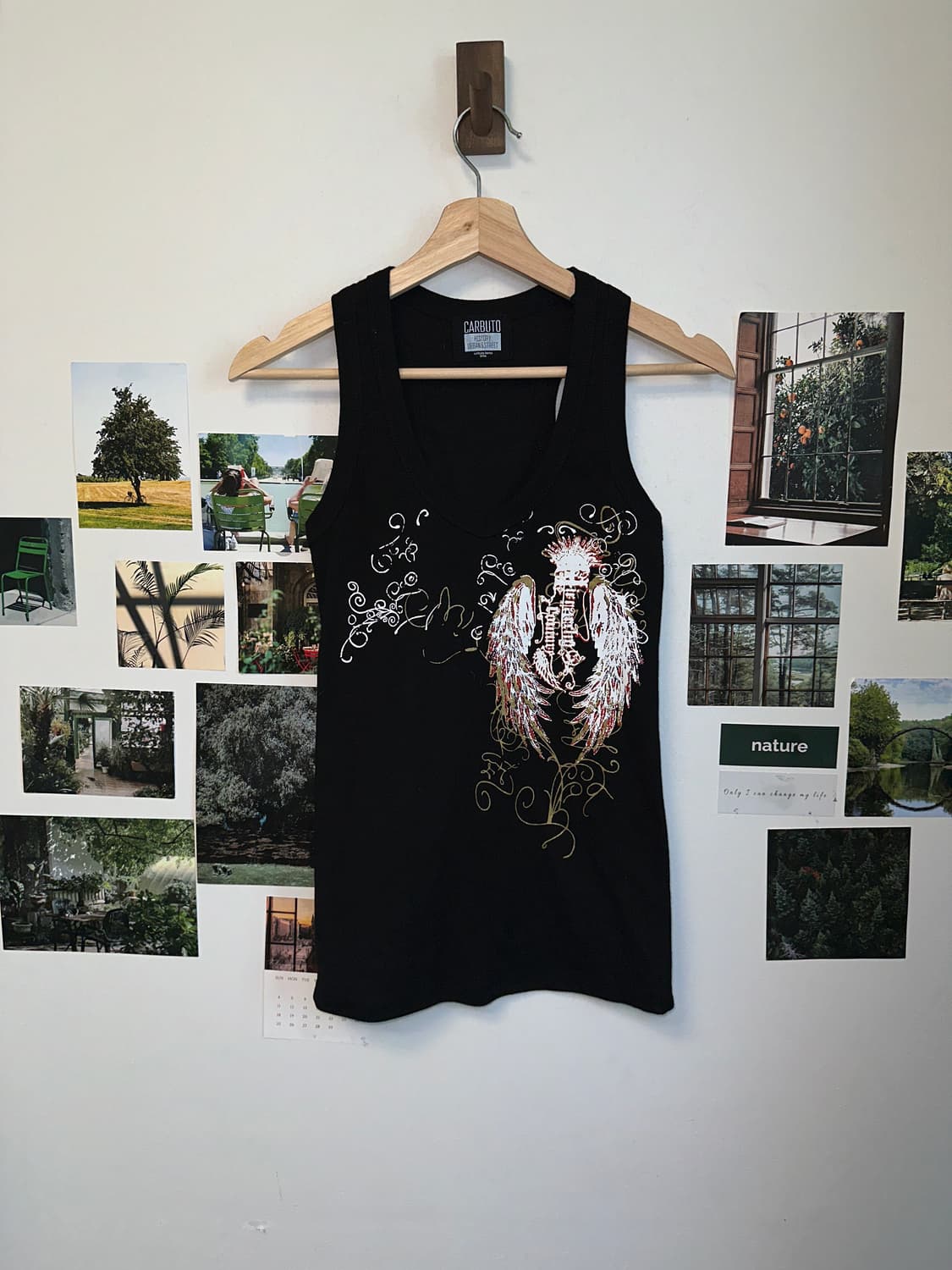 Black punk wings graphic 슬리브리스 상품이미지1