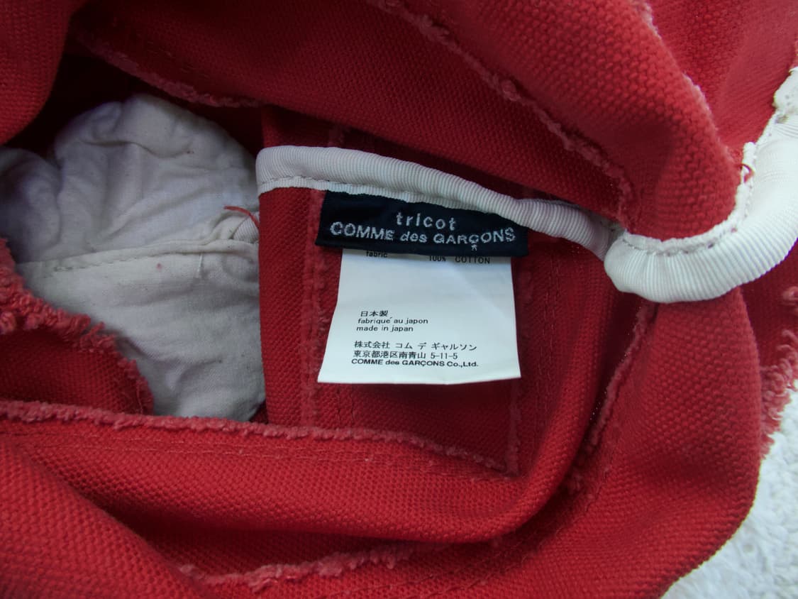 꼼데가르송 레드 토트백 상품이미지8