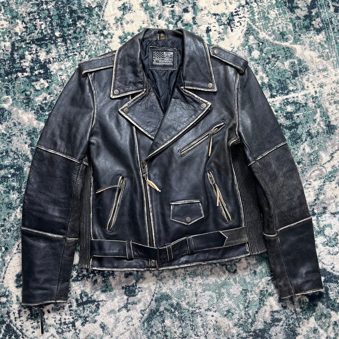 X touring usa 미제 커프스 단추 라이더 자켓(XL) 상품이미지4