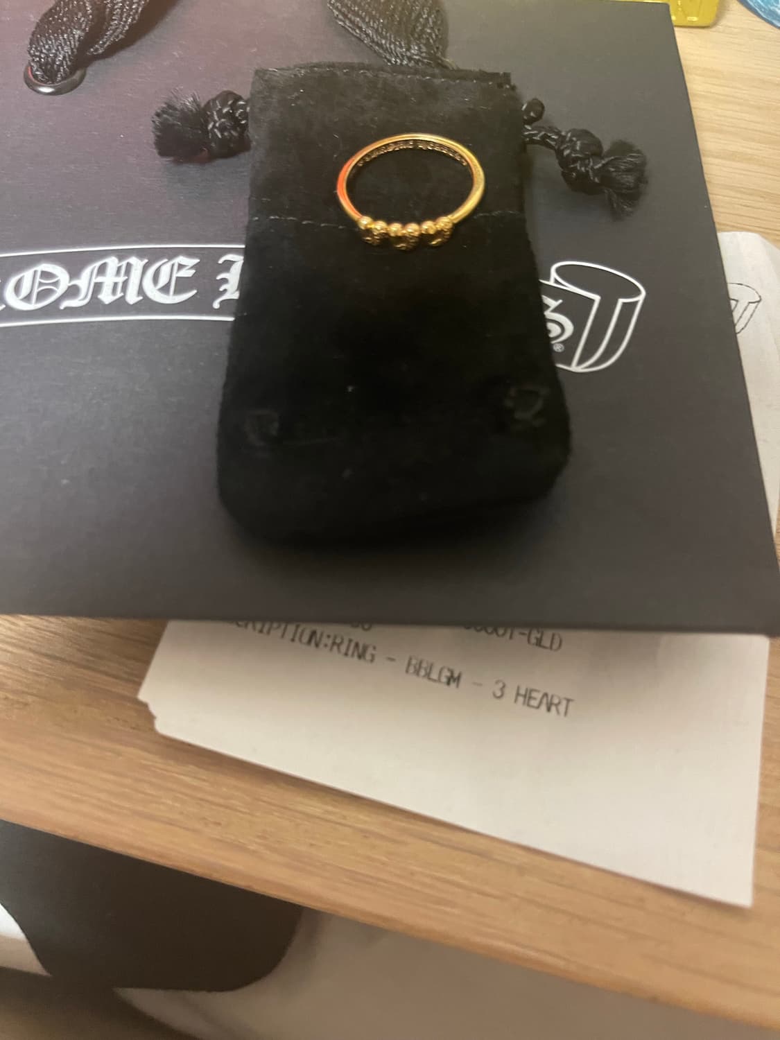 크롬하츠 22k 쓰리하트링 US 8호(17-18호) 상품이미지8