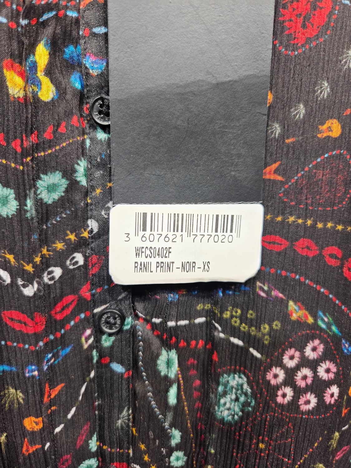 Zadig & Voltaire. 세미 시어 프린트 시폰 드레스_XS 상품이미지8