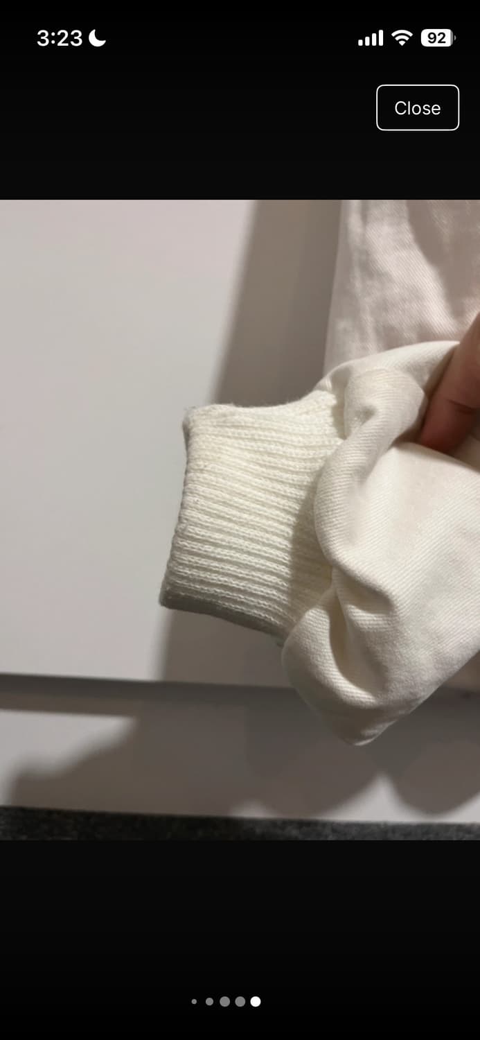 샵페어리 브이넥 자수 후드티 화이트 shop faerie 상품이미지6