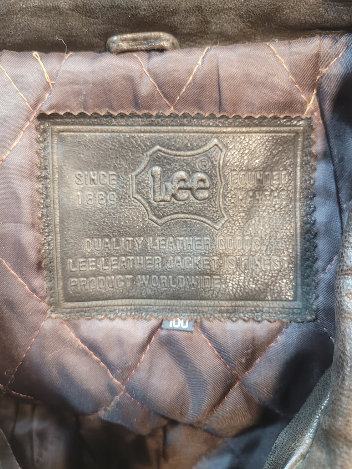 90' Lee 리 가죽 자켓 브라운 100 상품이미지3