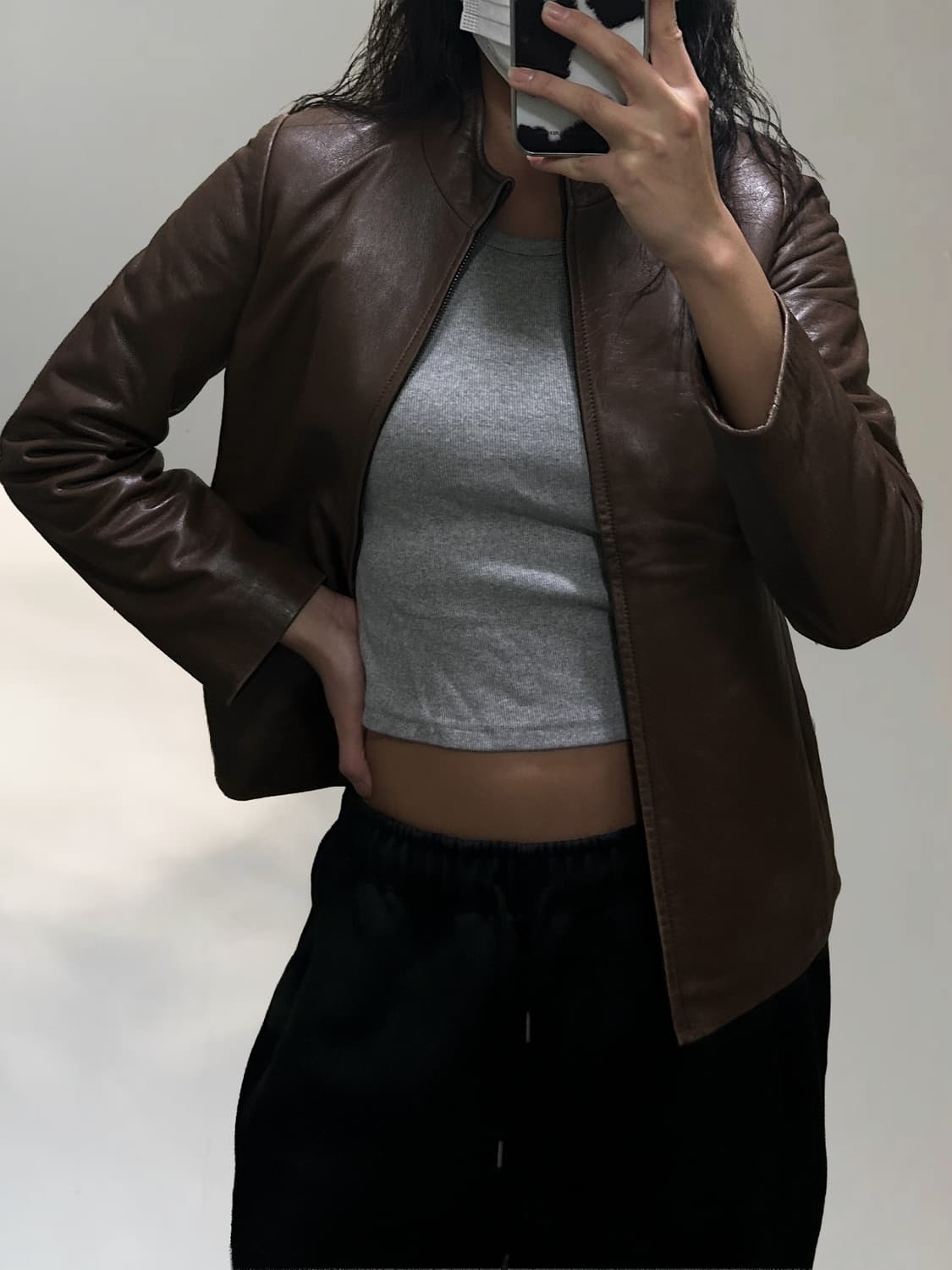 빈티지 브라운 양가죽 자켓 상품이미지6