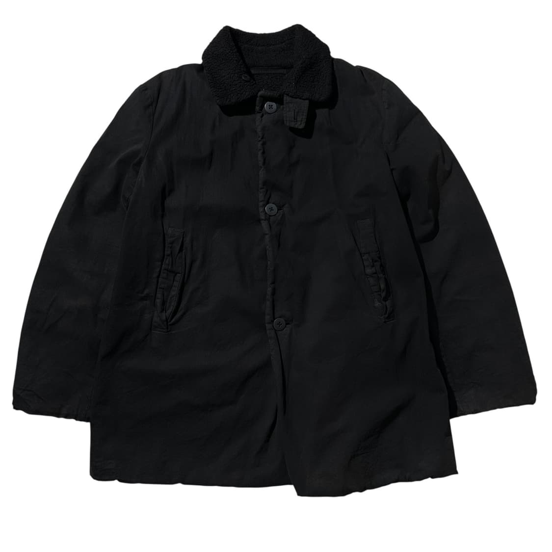 45RPM 리버시블 플리스 싱글 자켓 블랙 상품이미지1