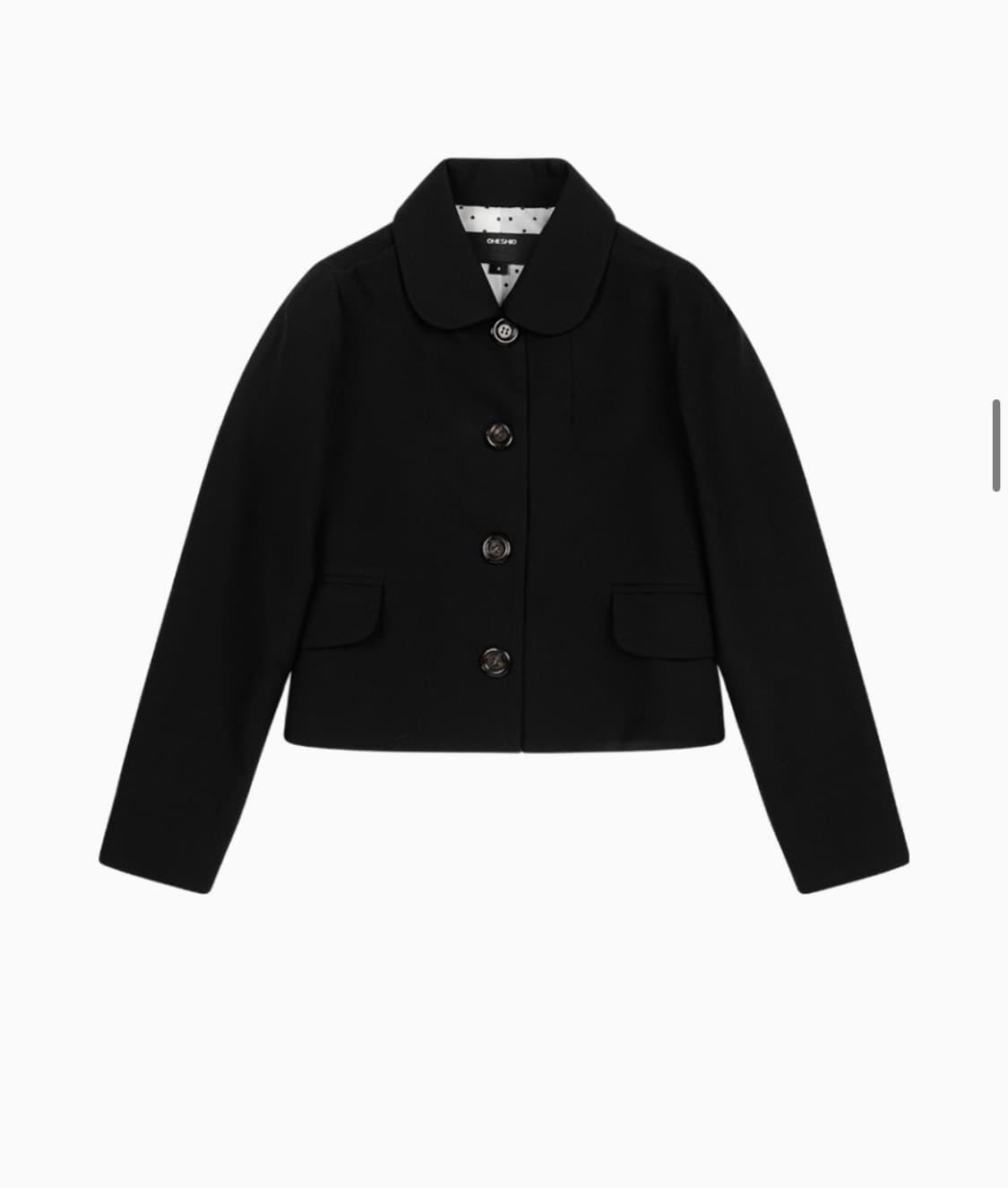 오헤시오 라운드 카라 세미크롭 자켓 블레이저 칼라 상품이미지2
