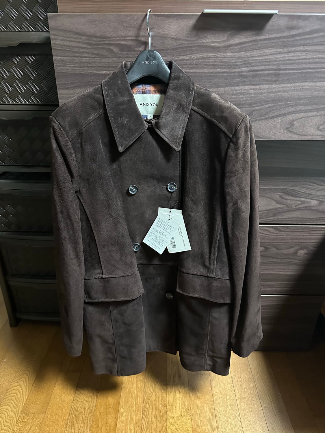 (새상품)AND YOU의 마우어 더블 스웨이드 자켓 초콜렛 상품이미지3