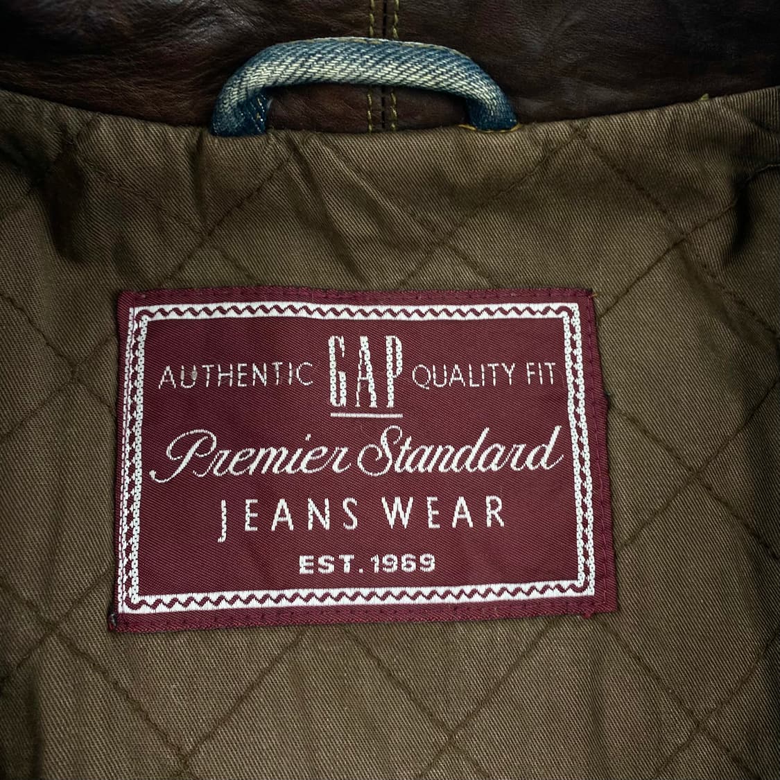 90s 갭 빈티지 레더 카라 포켓 데님 트러커 자켓 (105) 상품이미지10