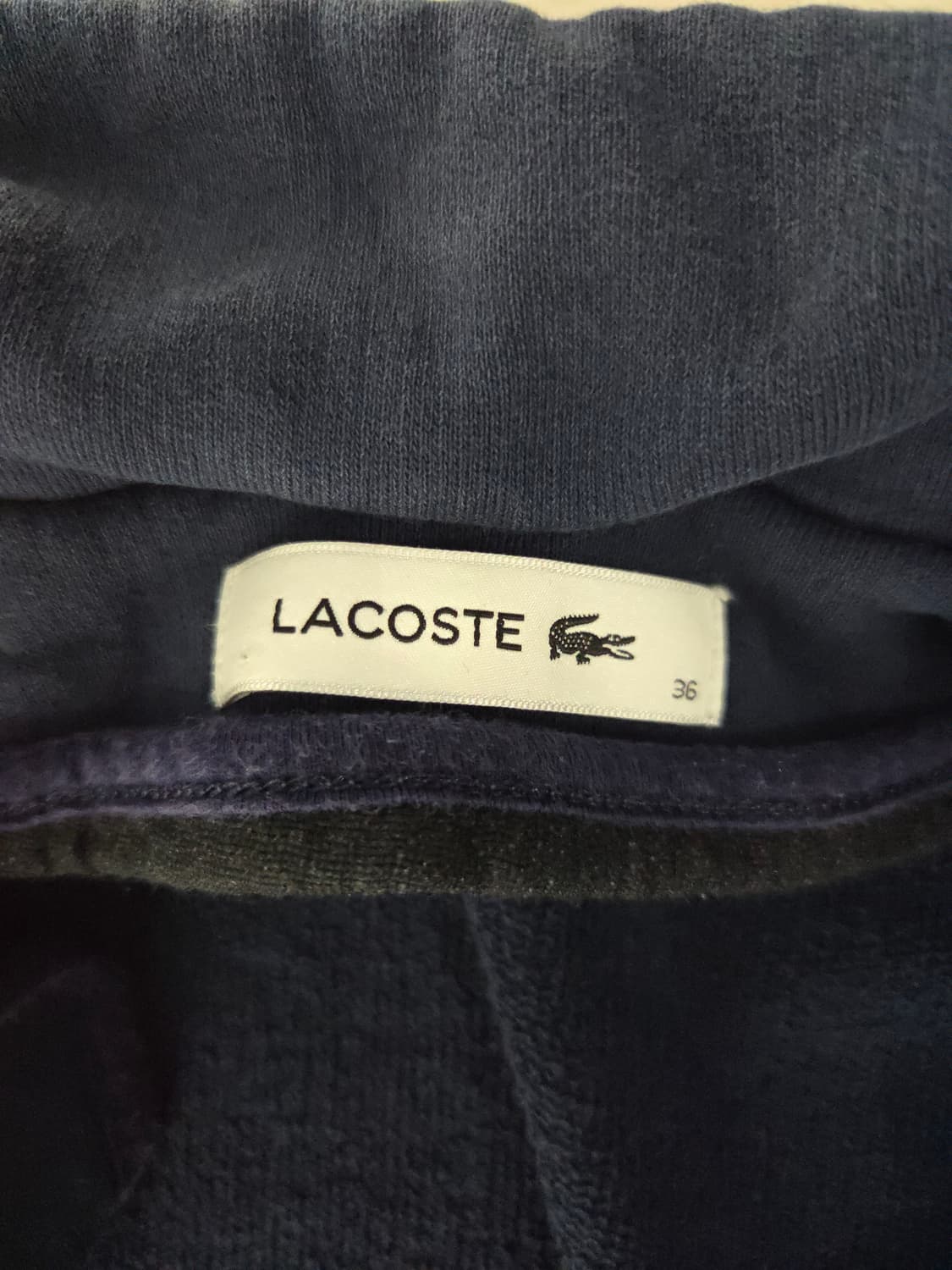 라코스테(LACOSTE) 네이비 파이핑 로고 짚업 트랙탑 상품이미지8