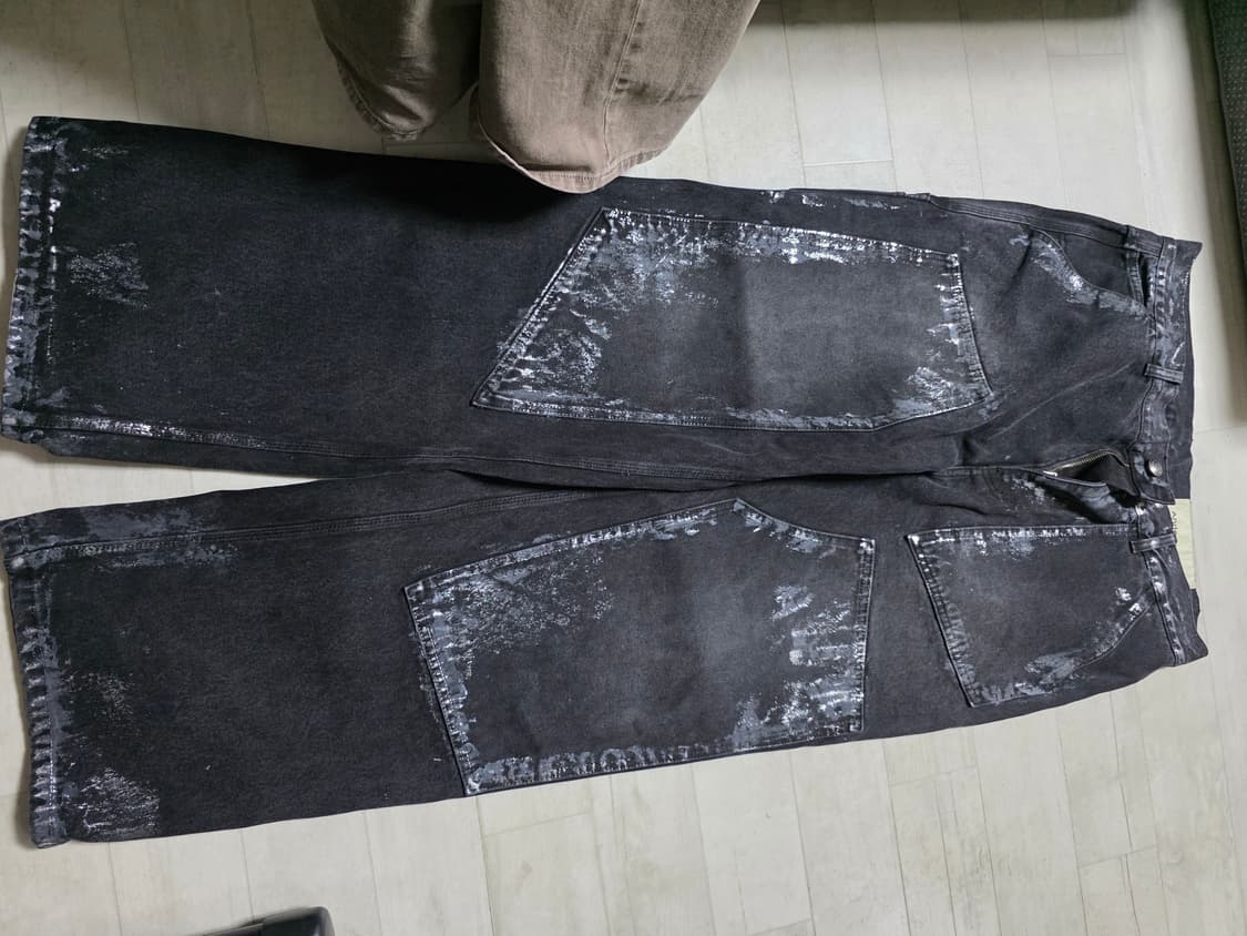 앤더슨벨 왁스 코티드 와이드 데님진 36 상품이미지3