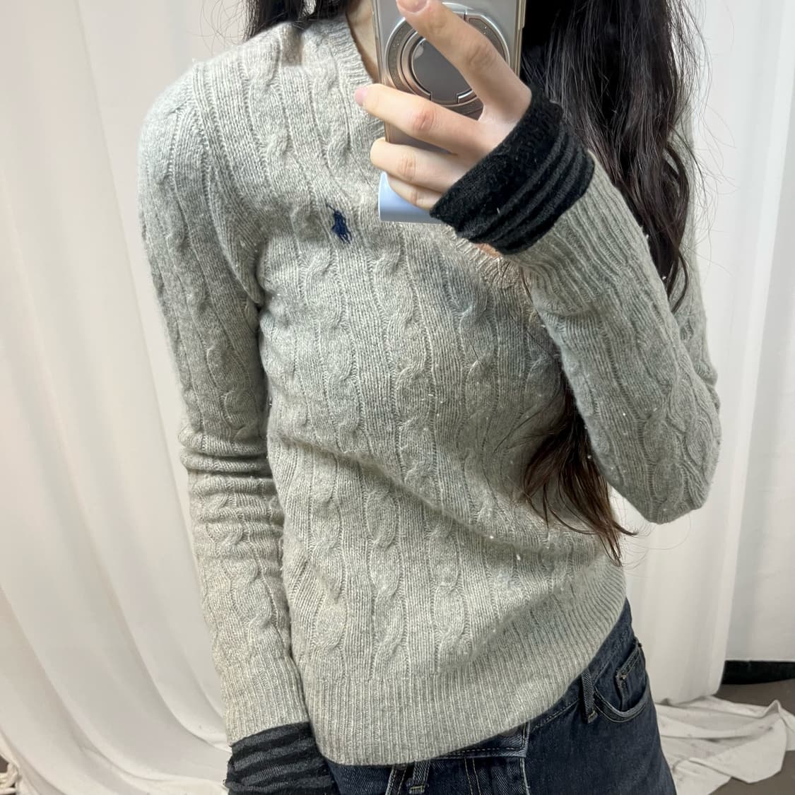 Polo Grey Cable Knit 상품이미지3